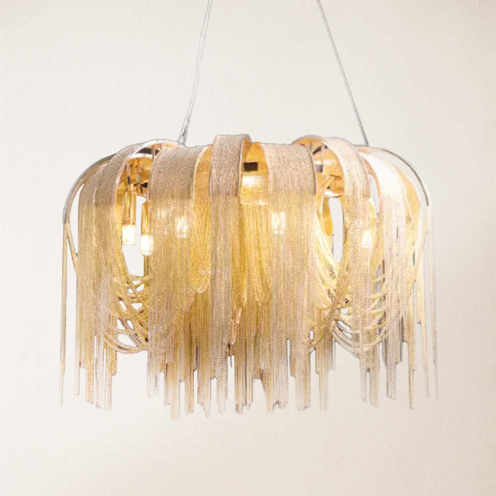 Teresa Cadena Chain Tassel Modern Chandelier 31" D