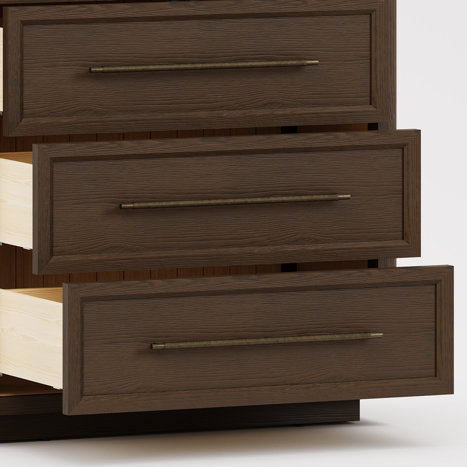 Alvar 126″ Oak 12-Drawer Chest(Set of 4)