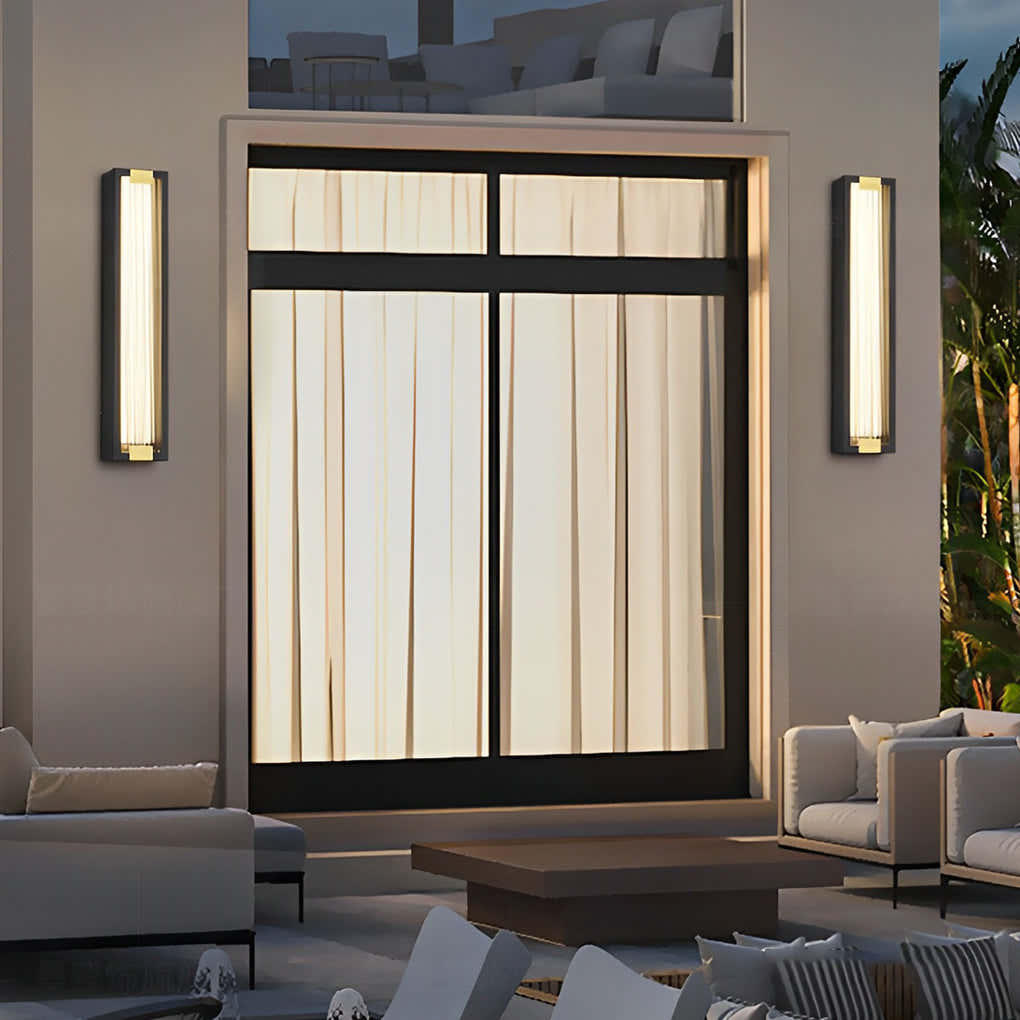 Vitreum Rectangular LED Outdoor Wall Light