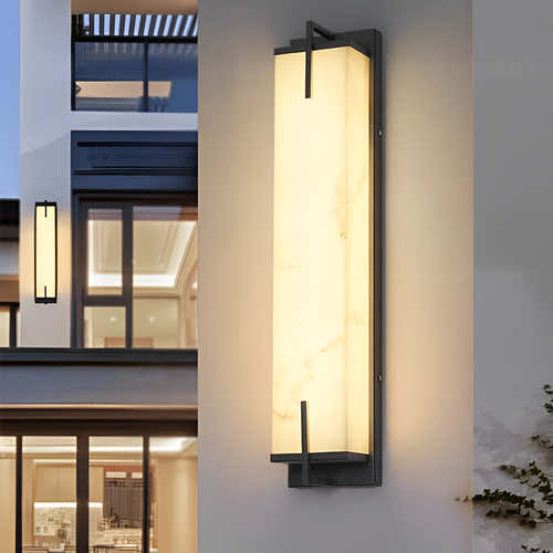 Noctilith Resin Rectangular Outdoor Wall Light