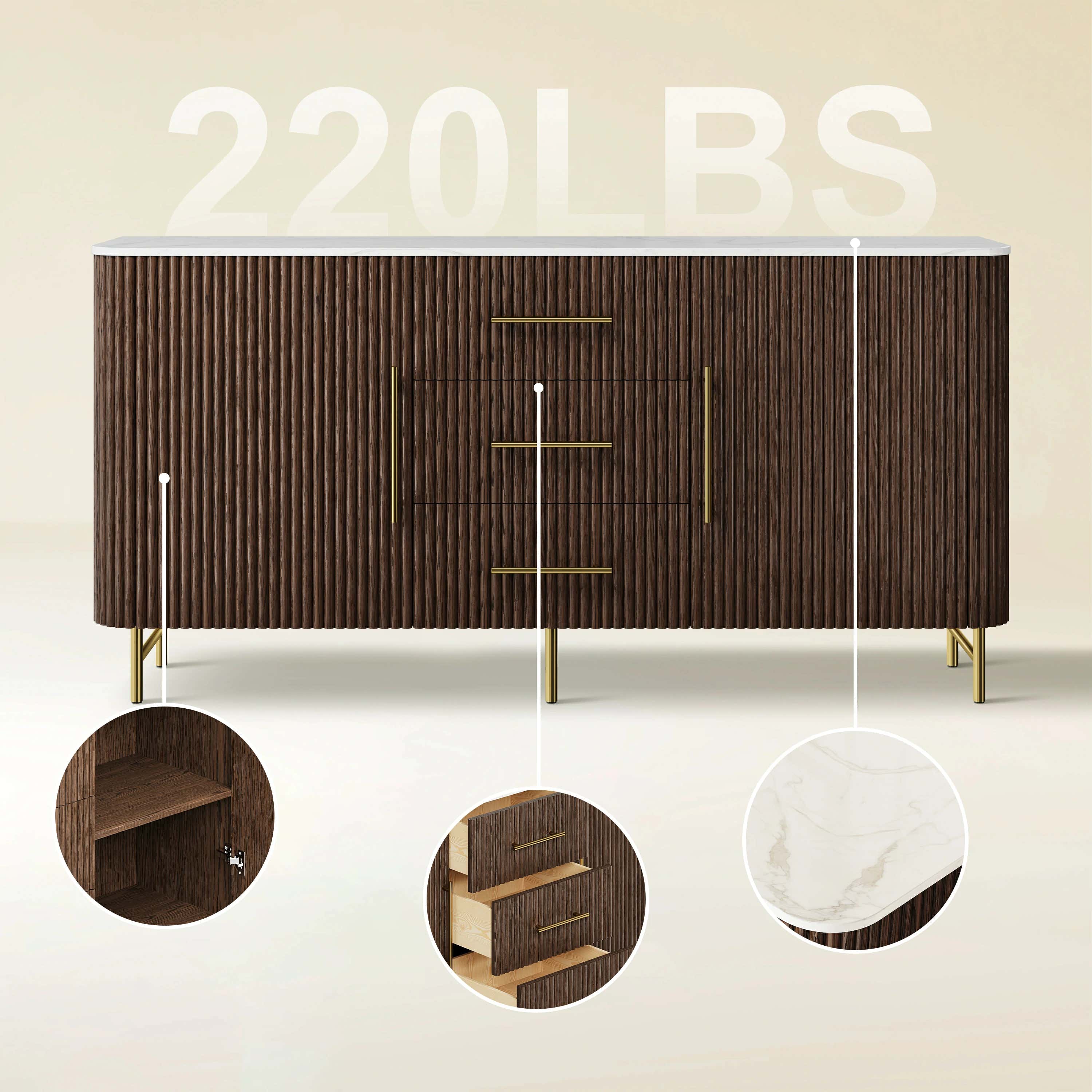 Riley Oak Sideboard 67"W