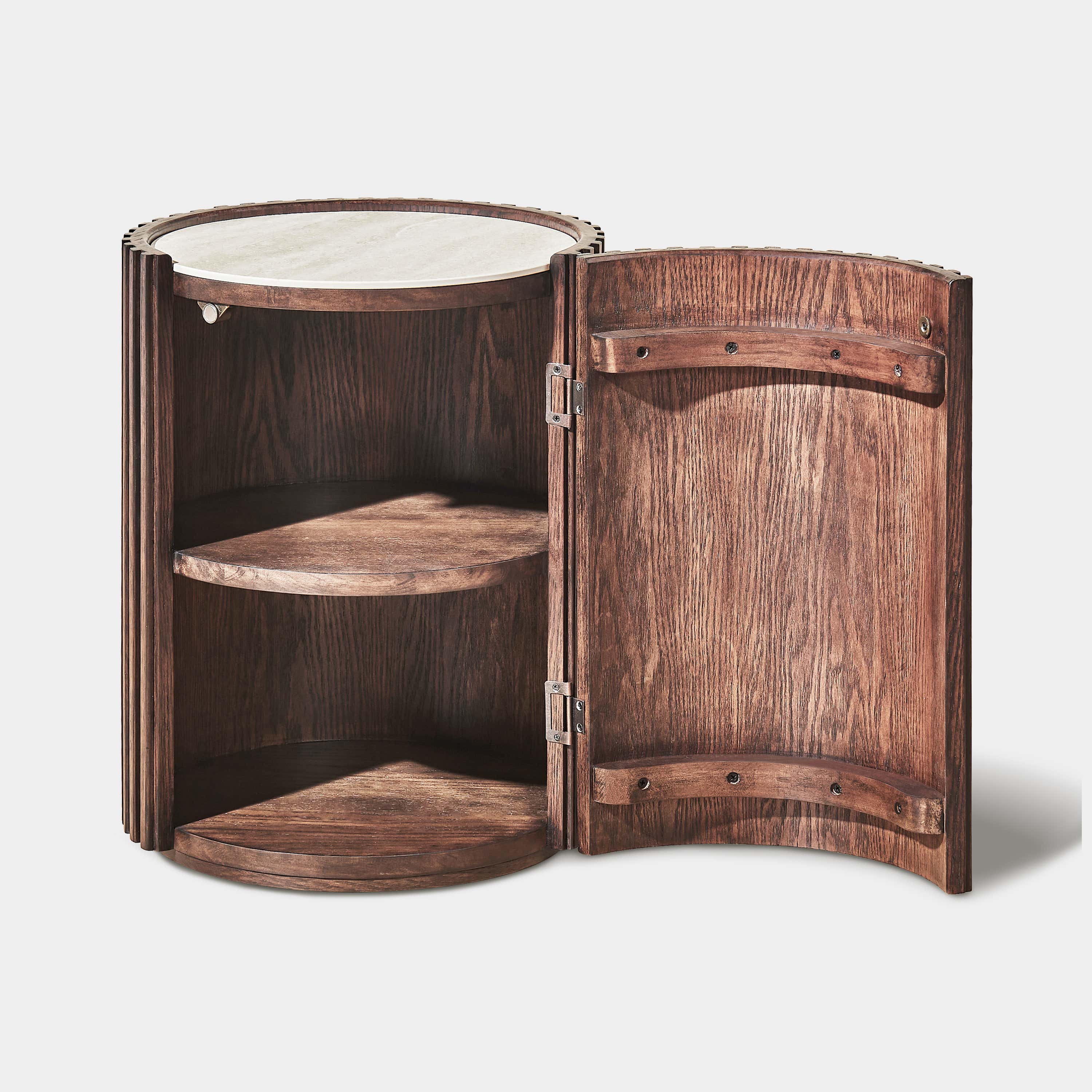 Arden Round Sintered Stone Side Table 16"W