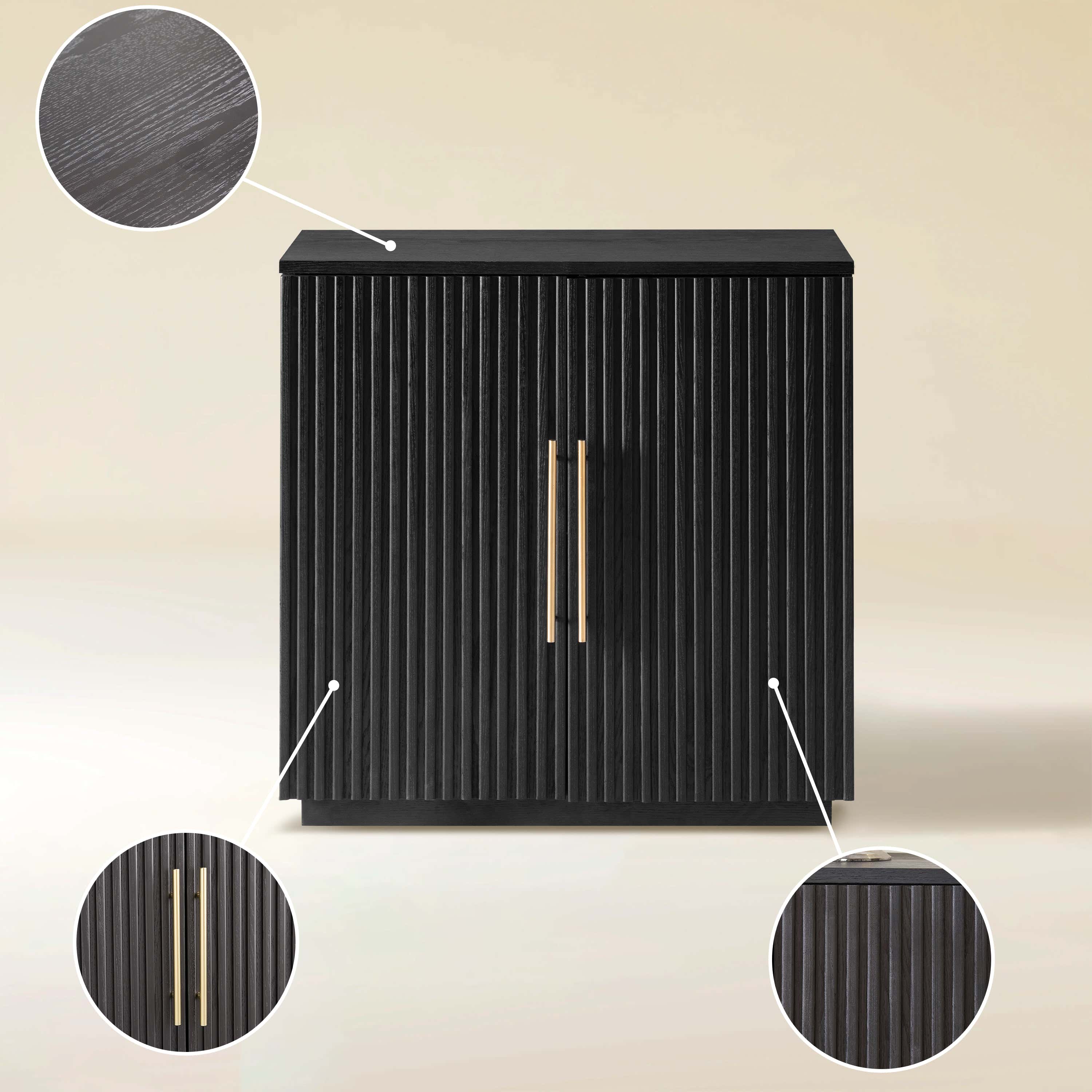 Holt 63″ Medienkonsole aus Eiche (2er-Set)