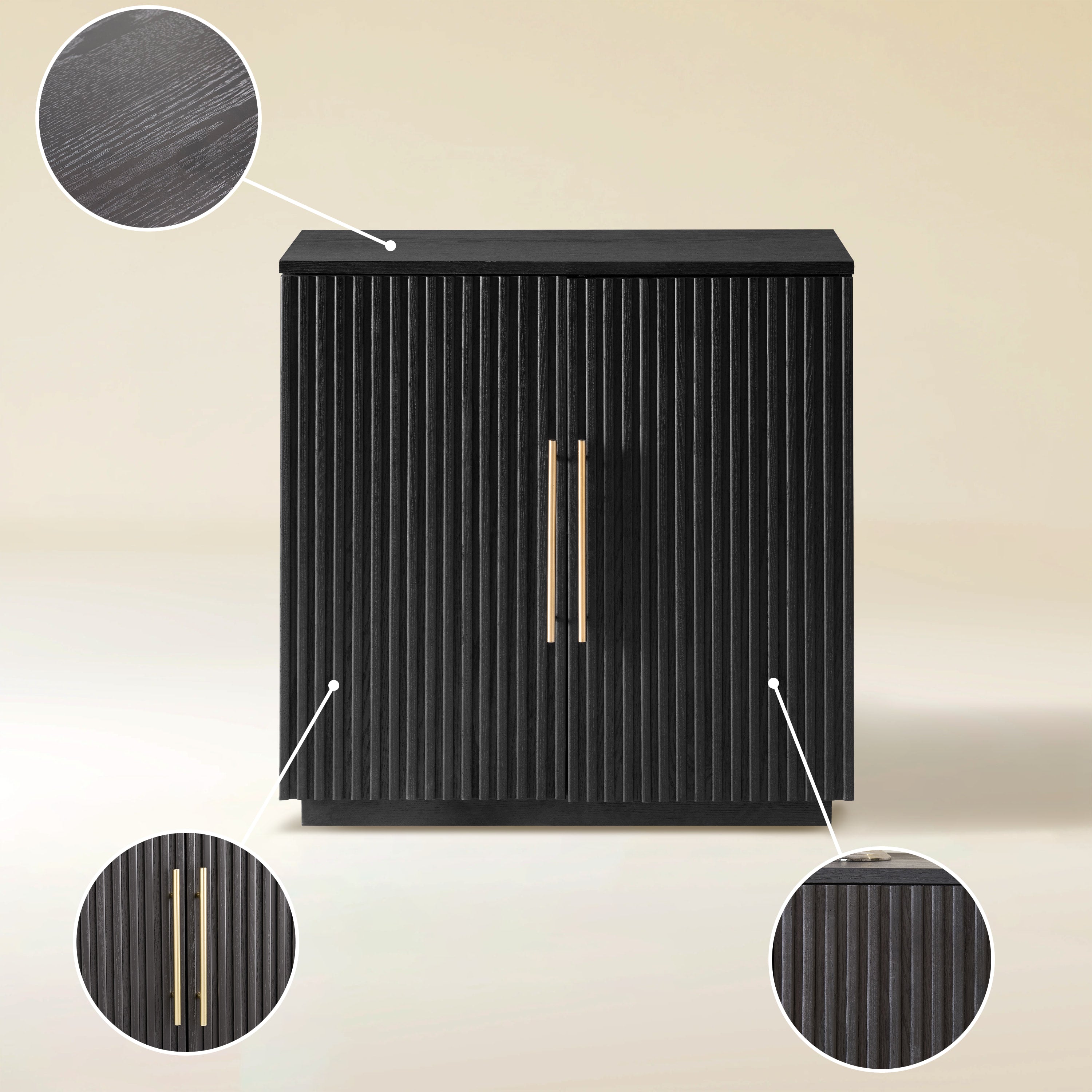 Holt 63″ Medienkonsole aus Eiche (2er-Set)