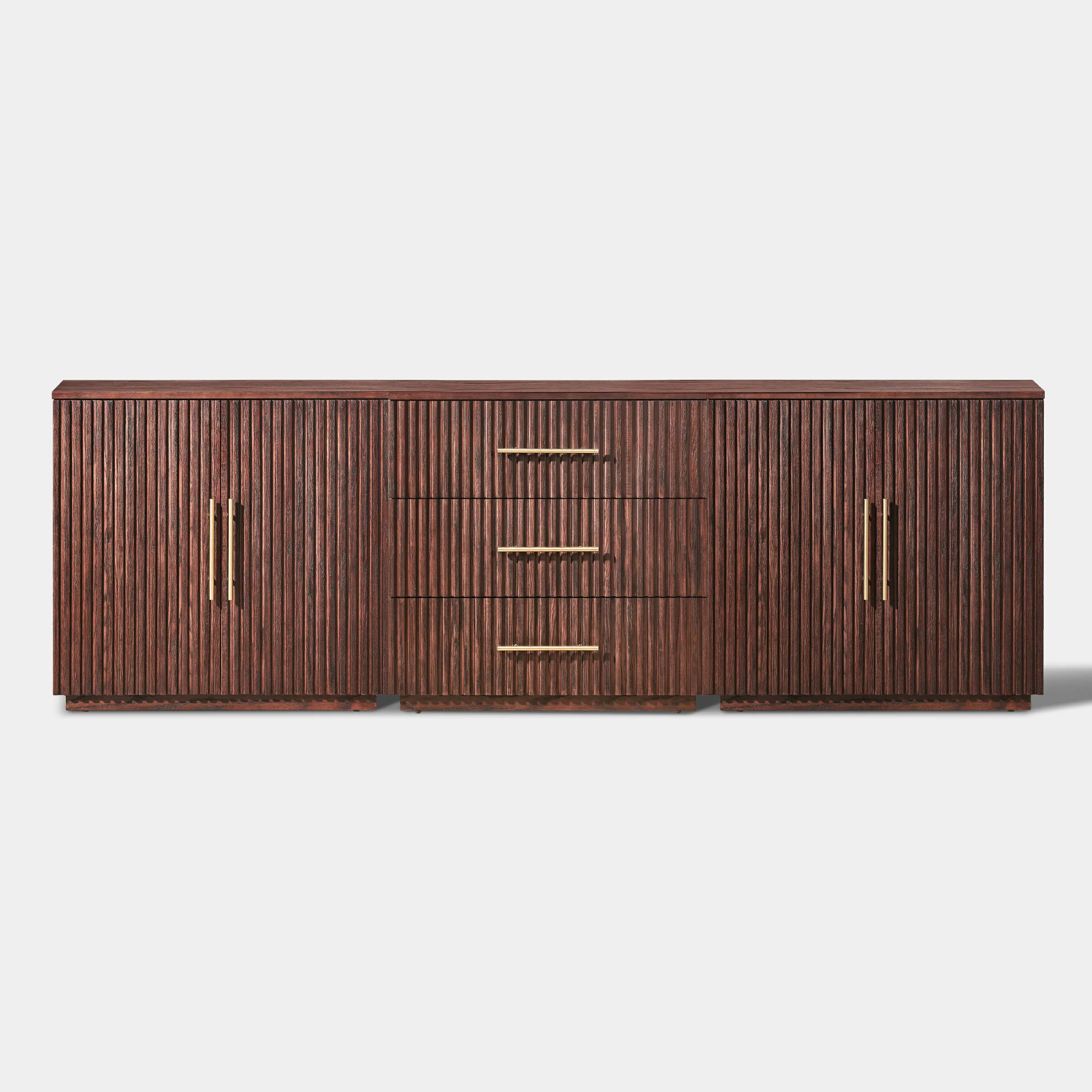 Holt Oak Modular Media Console (Set of 3)