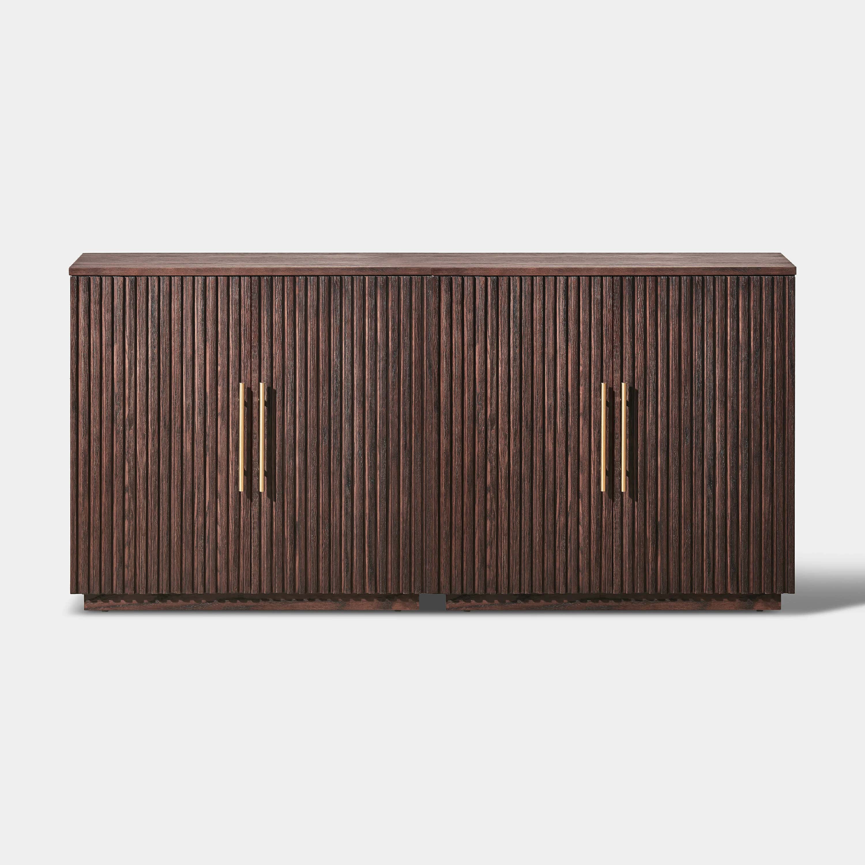 Holt 63″ Medienkonsole aus Eiche (2er-Set)