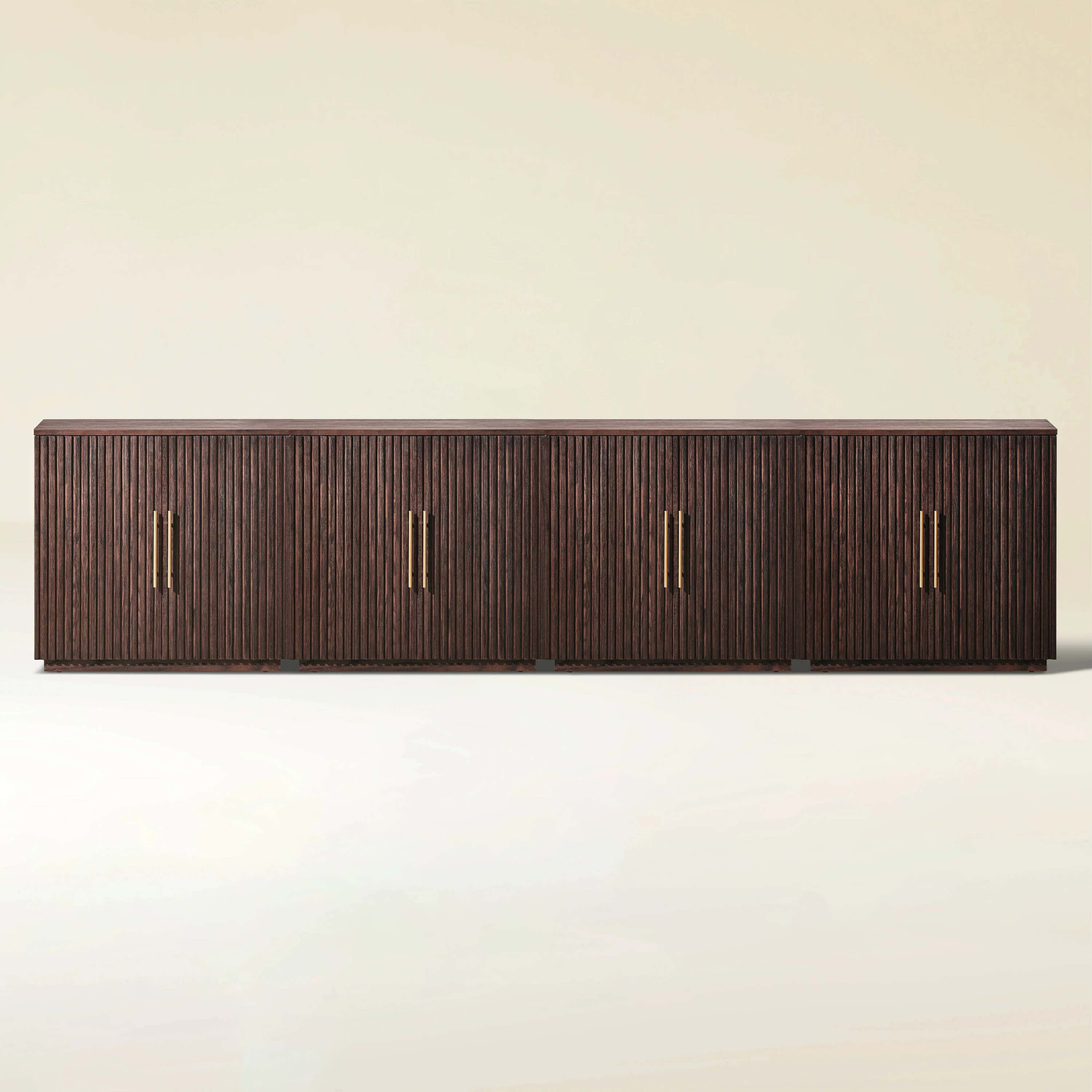 Holt 126″ Medienkonsole aus Eiche (4er-Set)