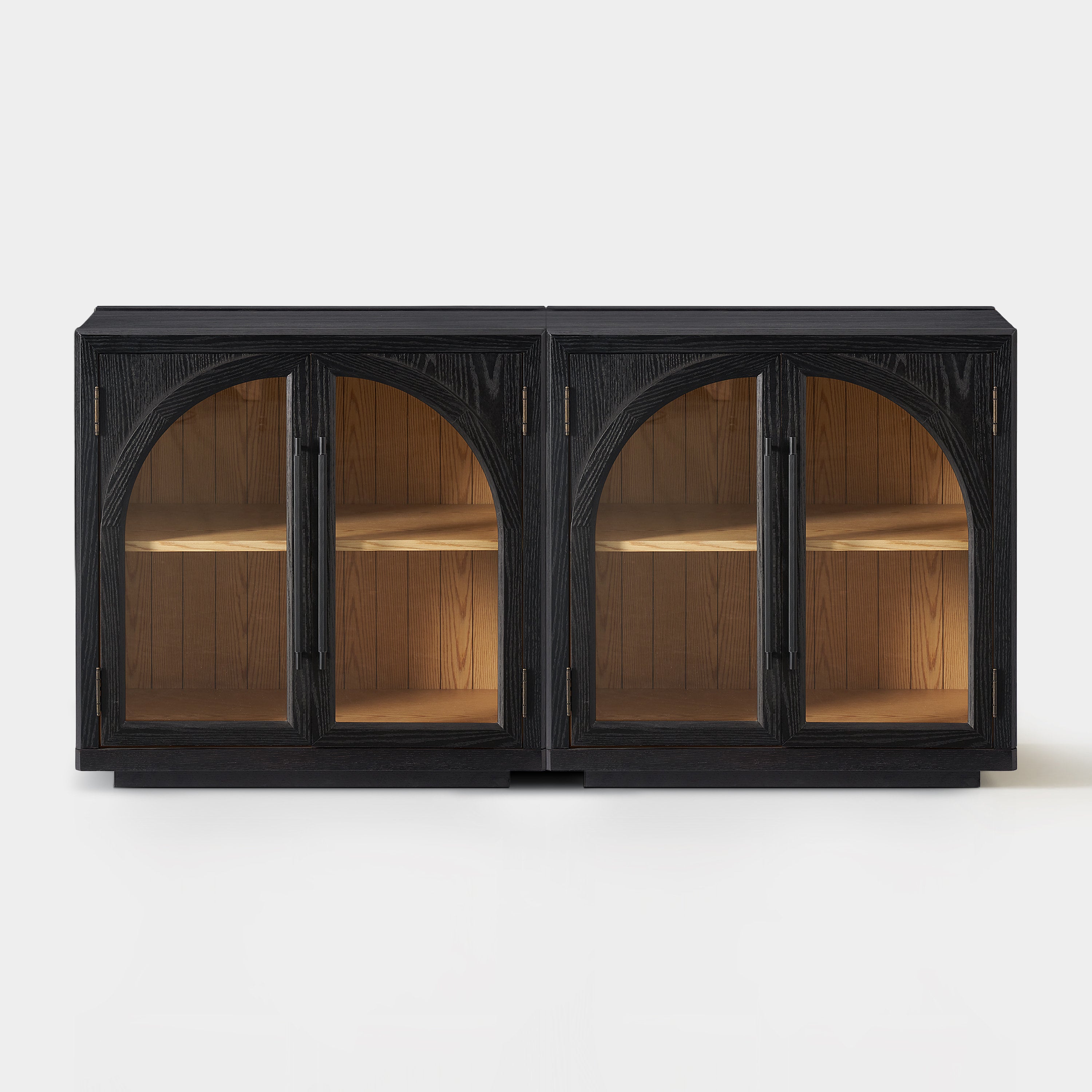 Alvar Arched 63″ Medienkonsole aus Eiche (2er-Set)