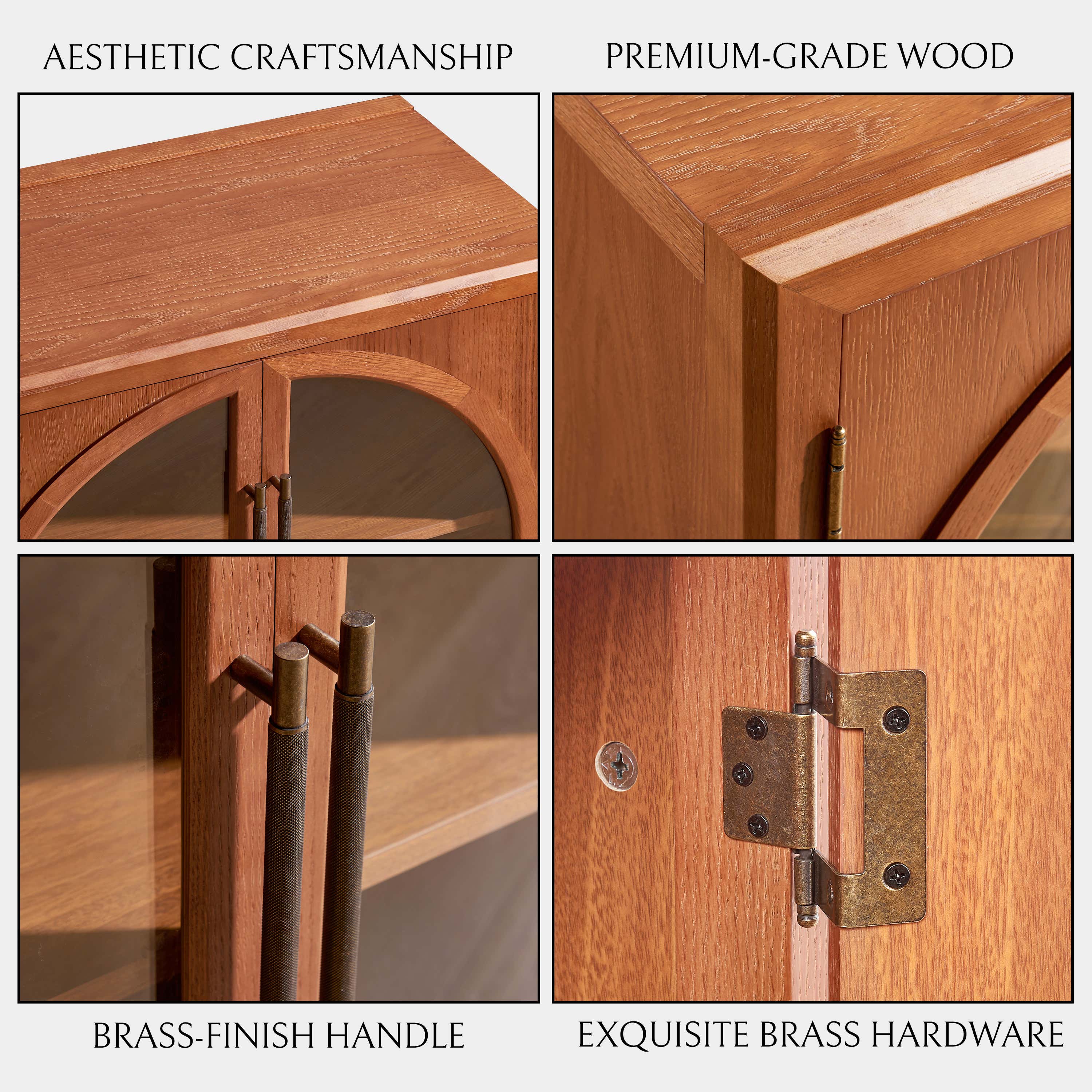 Alvar gewölbter 31,5-Zoll-Lagerschrank aus Eiche