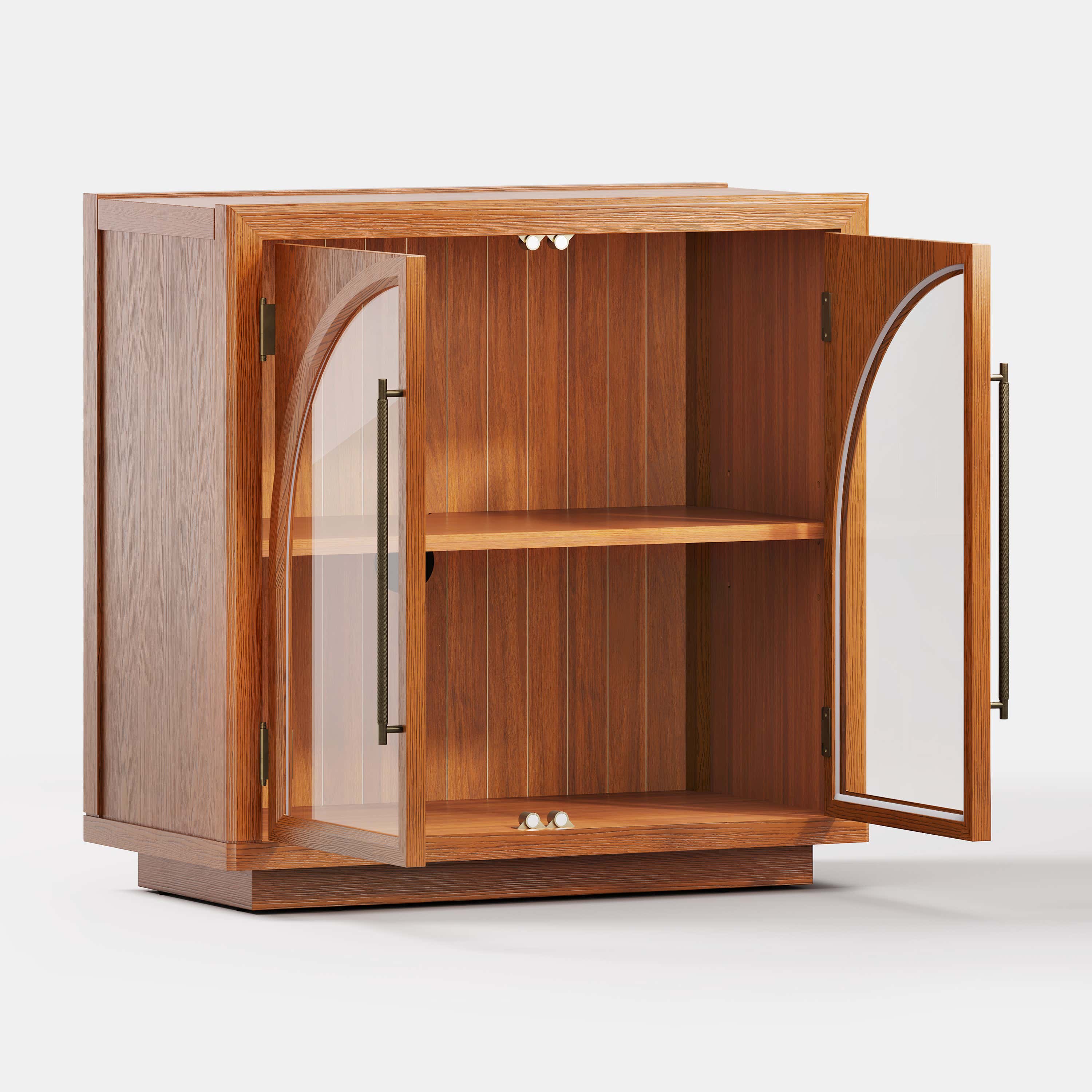 Alvar gewölbter 31,5-Zoll-Lagerschrank aus Eiche