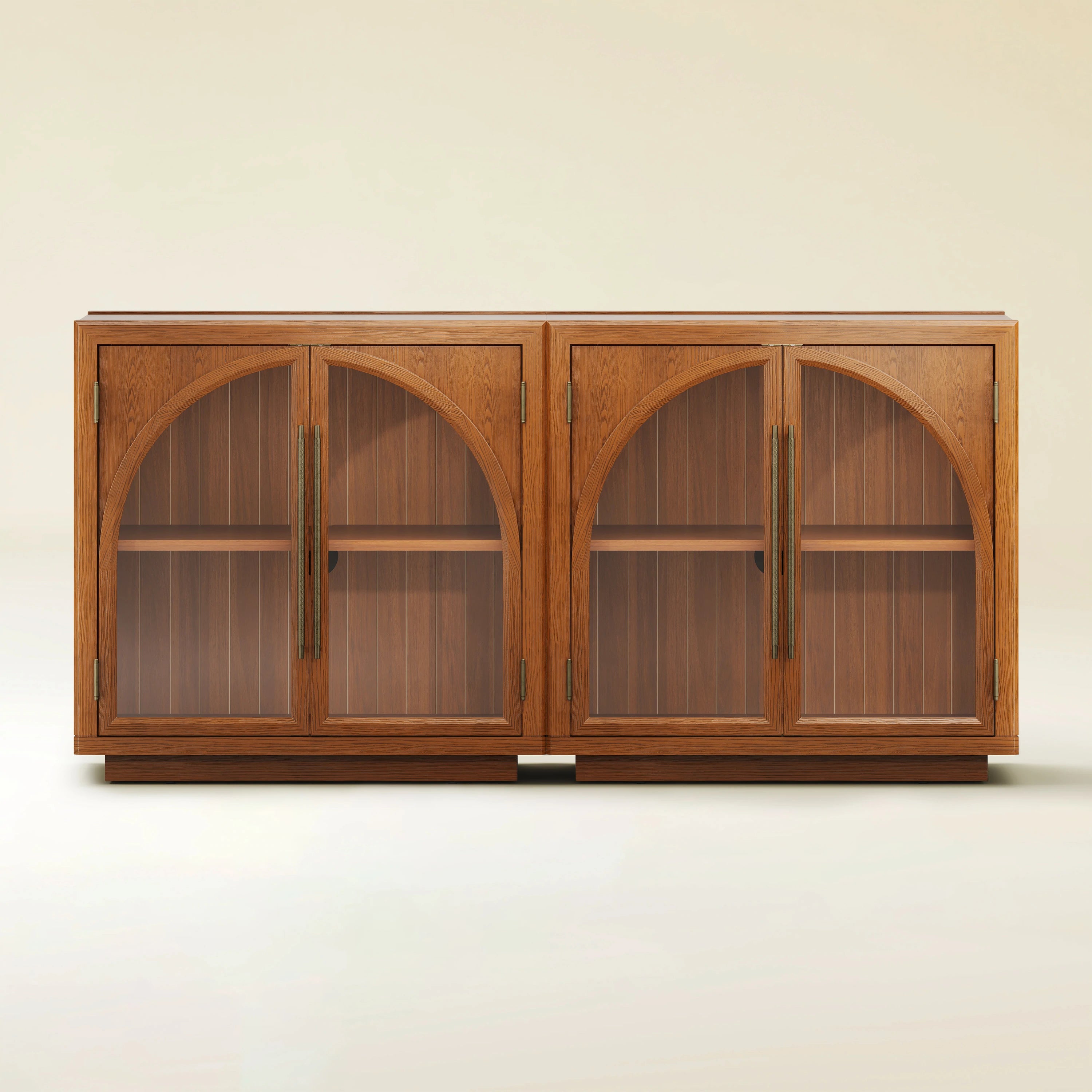 Alvar Arched 63″ Medienkonsole aus Eiche (2er-Set)