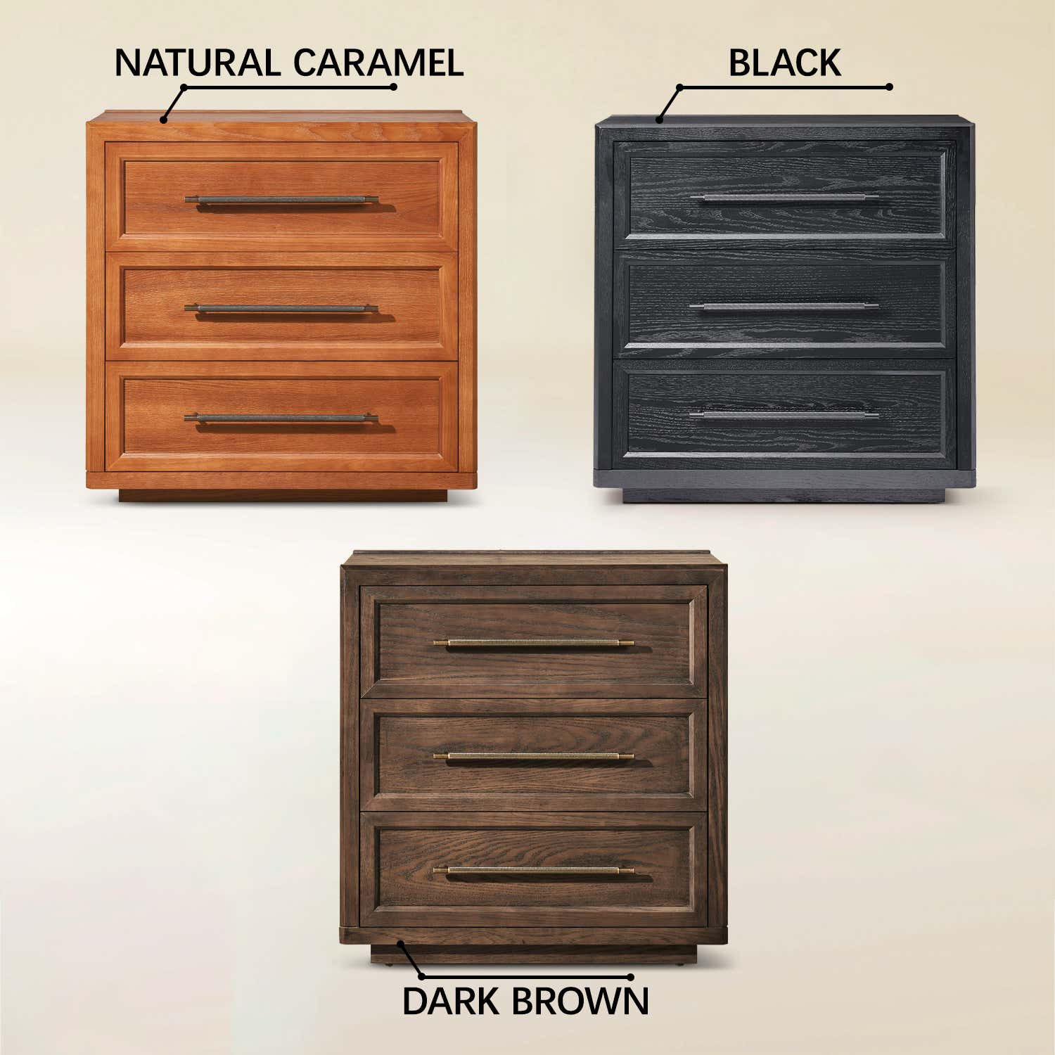 Alvar 95″ Oak 9-Drawer Chest(Set of 3)