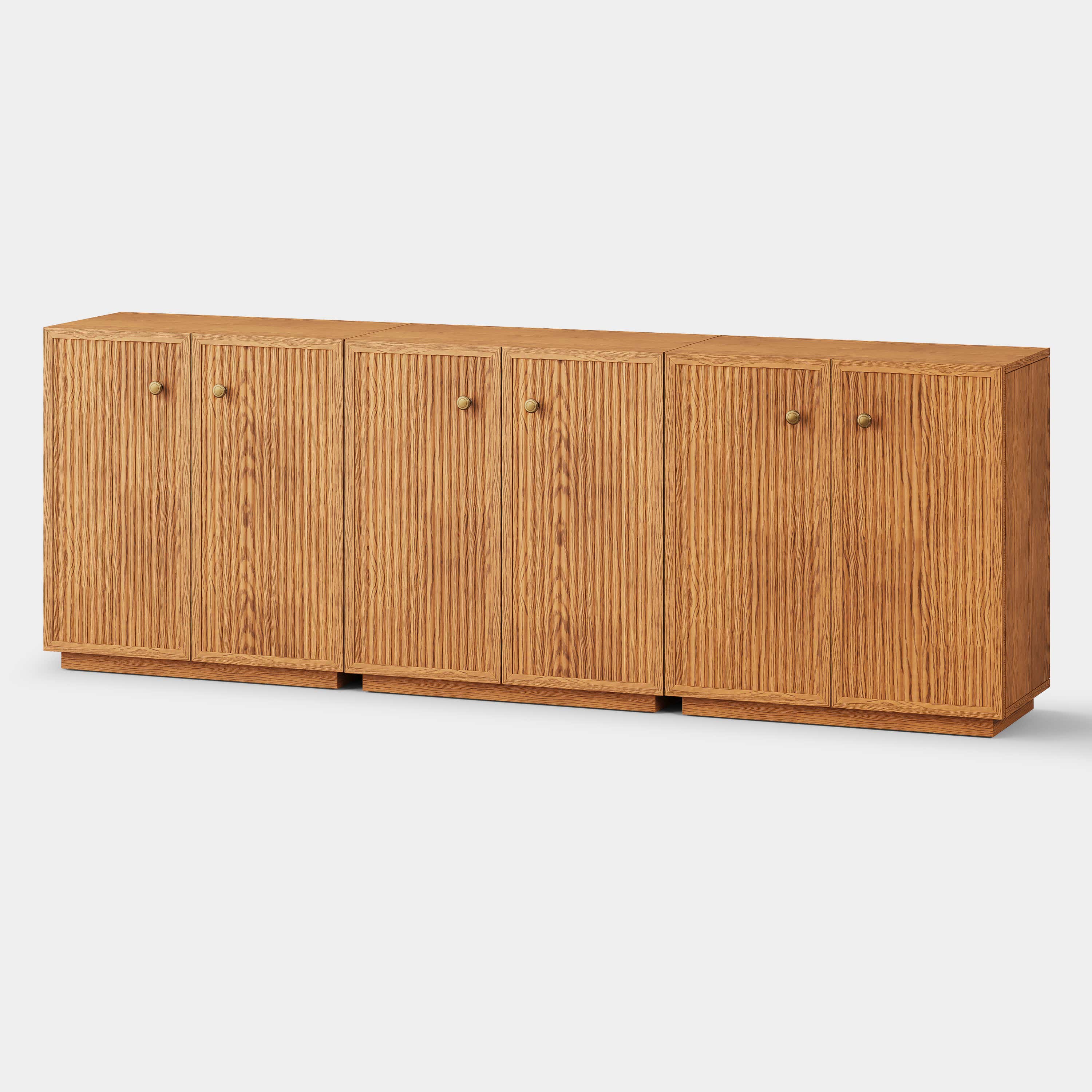 Avery Oak Sideboard 90"W(Set of 3)