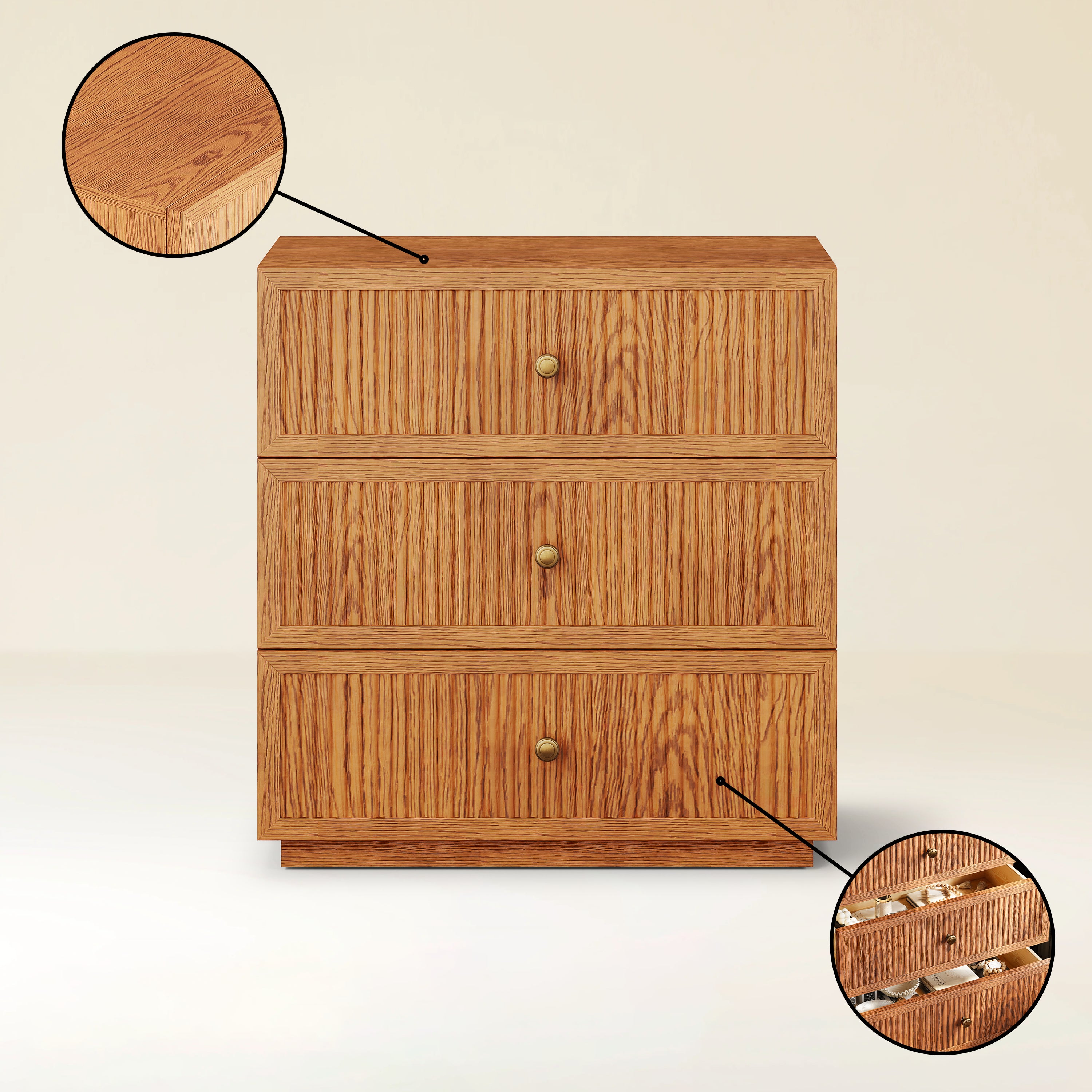 Avery Oak Drawer 60"W (Set of 2)