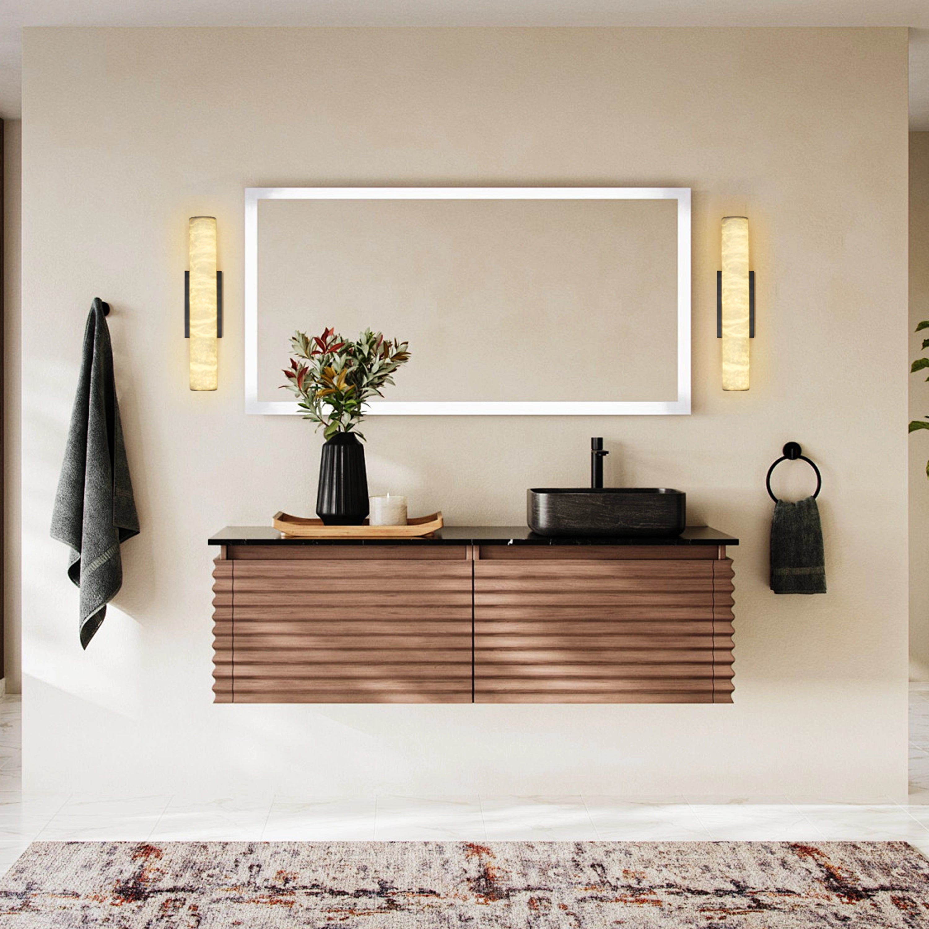 Sylvia Palladian Alabaster Wandleuchte 20"H