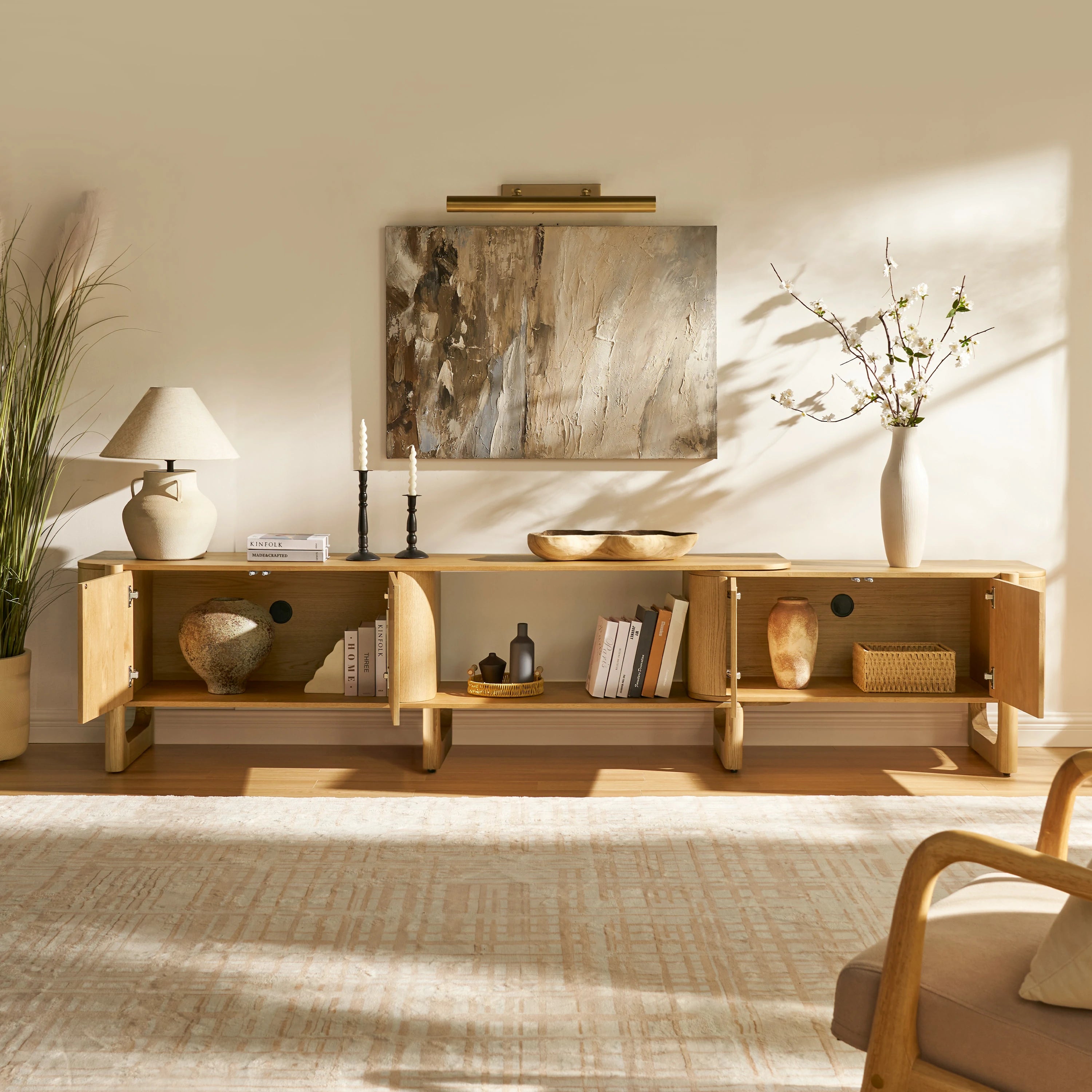 Ausziehbarer TV-Ständer Silas 80" bis 110"