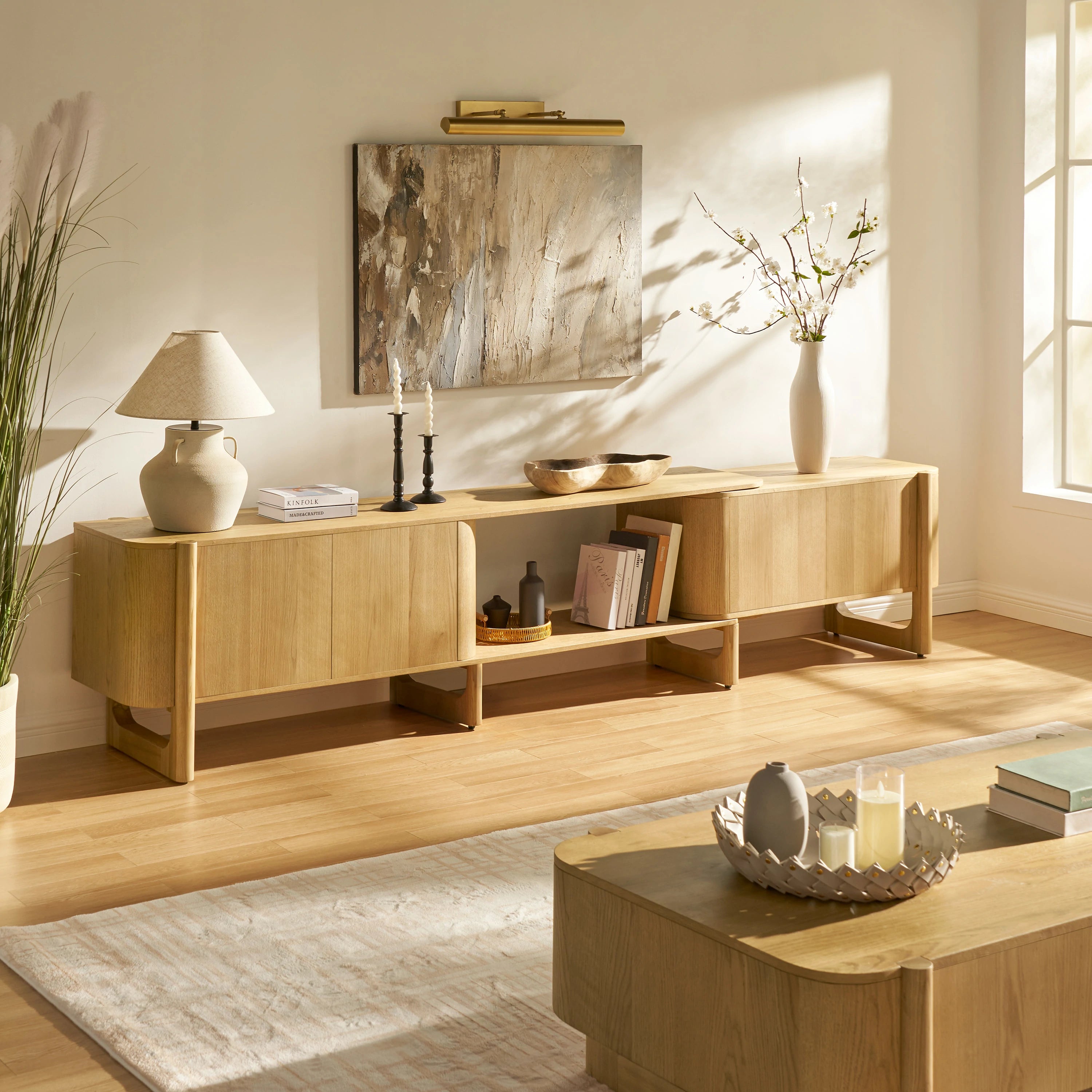 Ausziehbarer TV-Ständer Silas 80" bis 110"