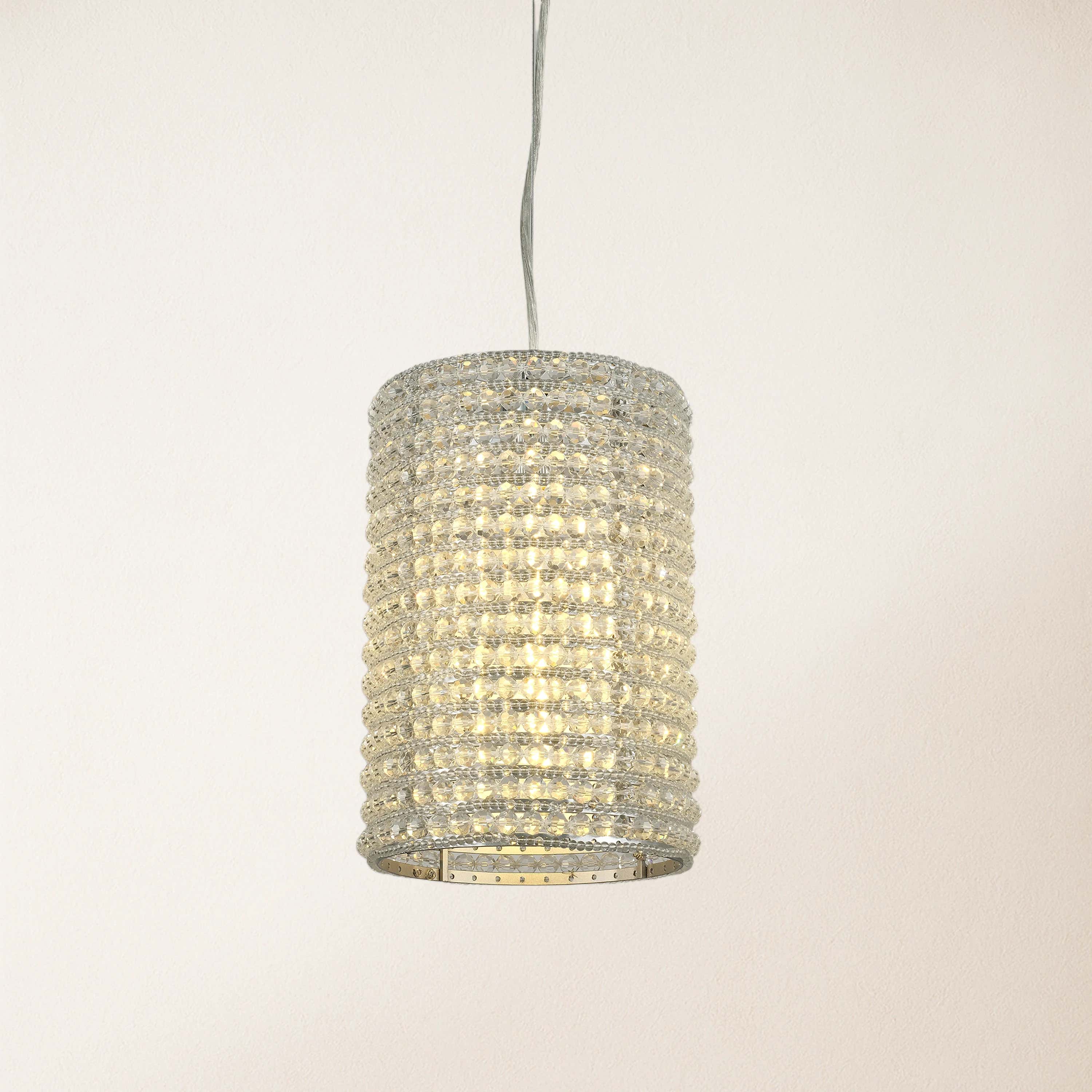 Stellar Beads Pendant Lights Smoke Clear 12"#Finish_Clear