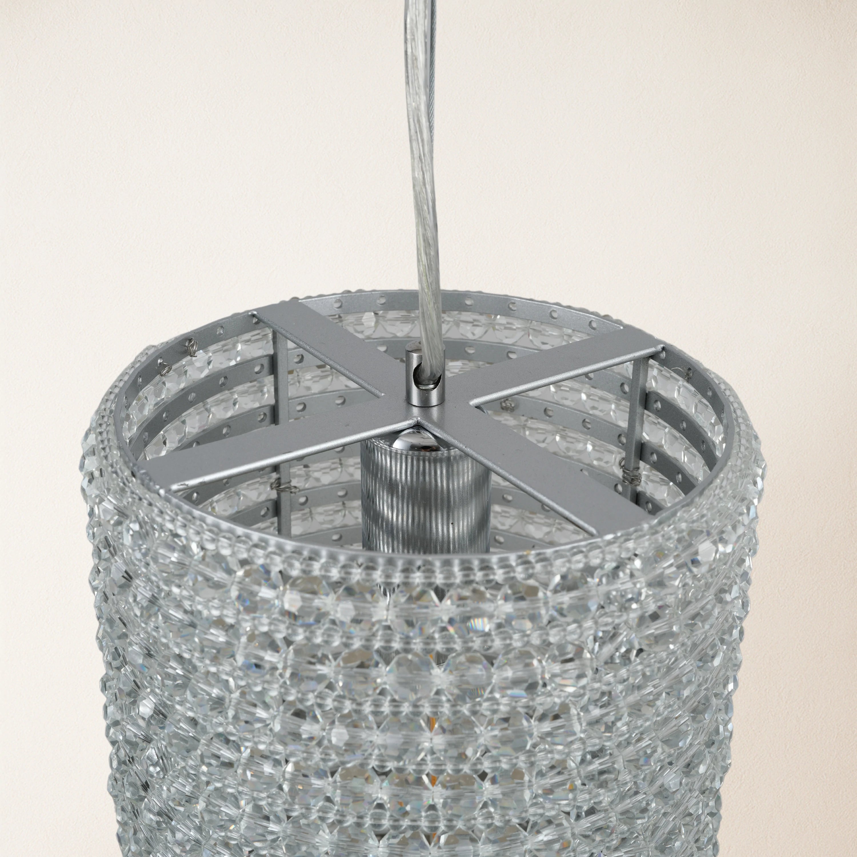 Stellar Beads Pendant Lights Smoke Clear 12"#Finish_Clear