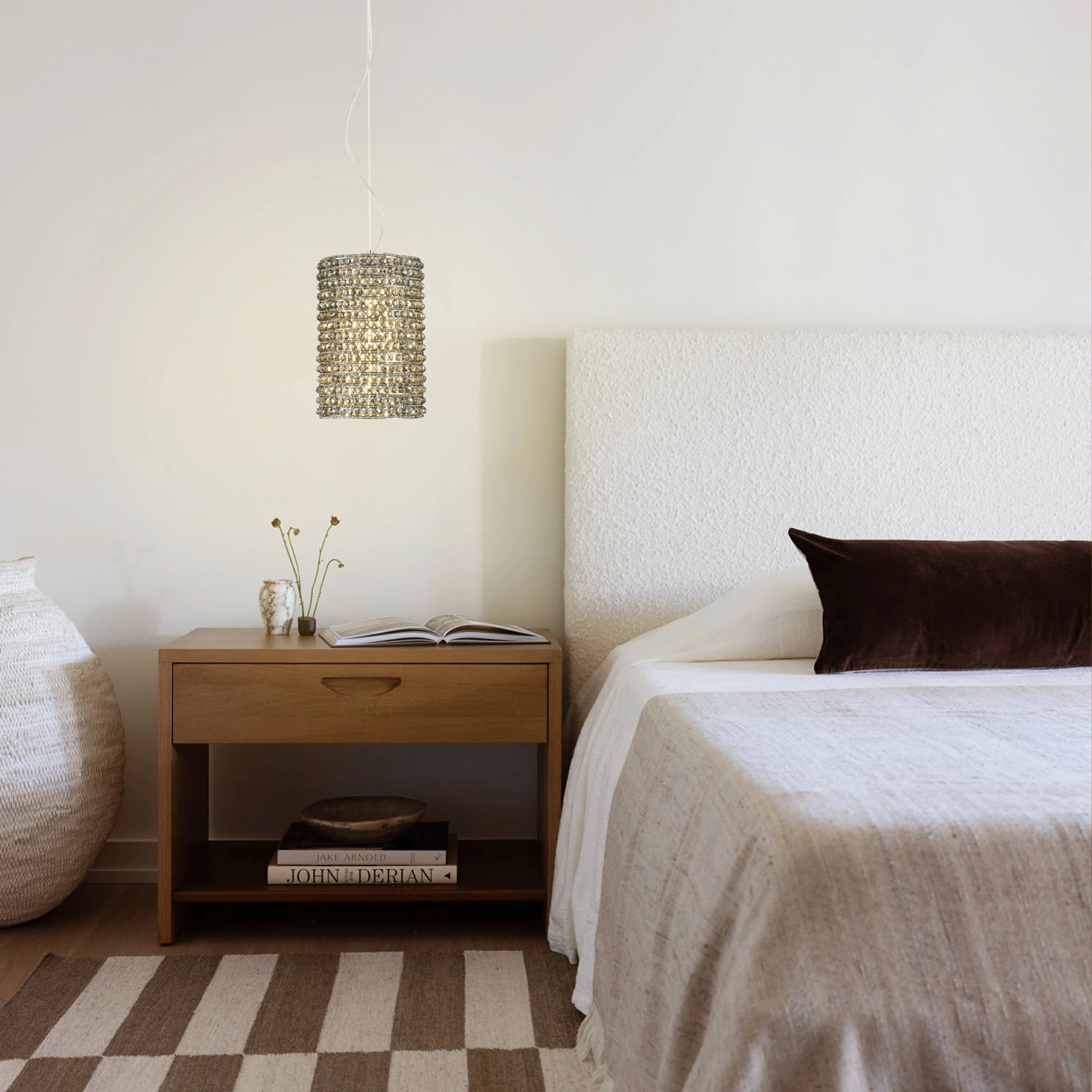 Stellar Beads Pendant Lights Smoke Clear 12"#Finish_Grep