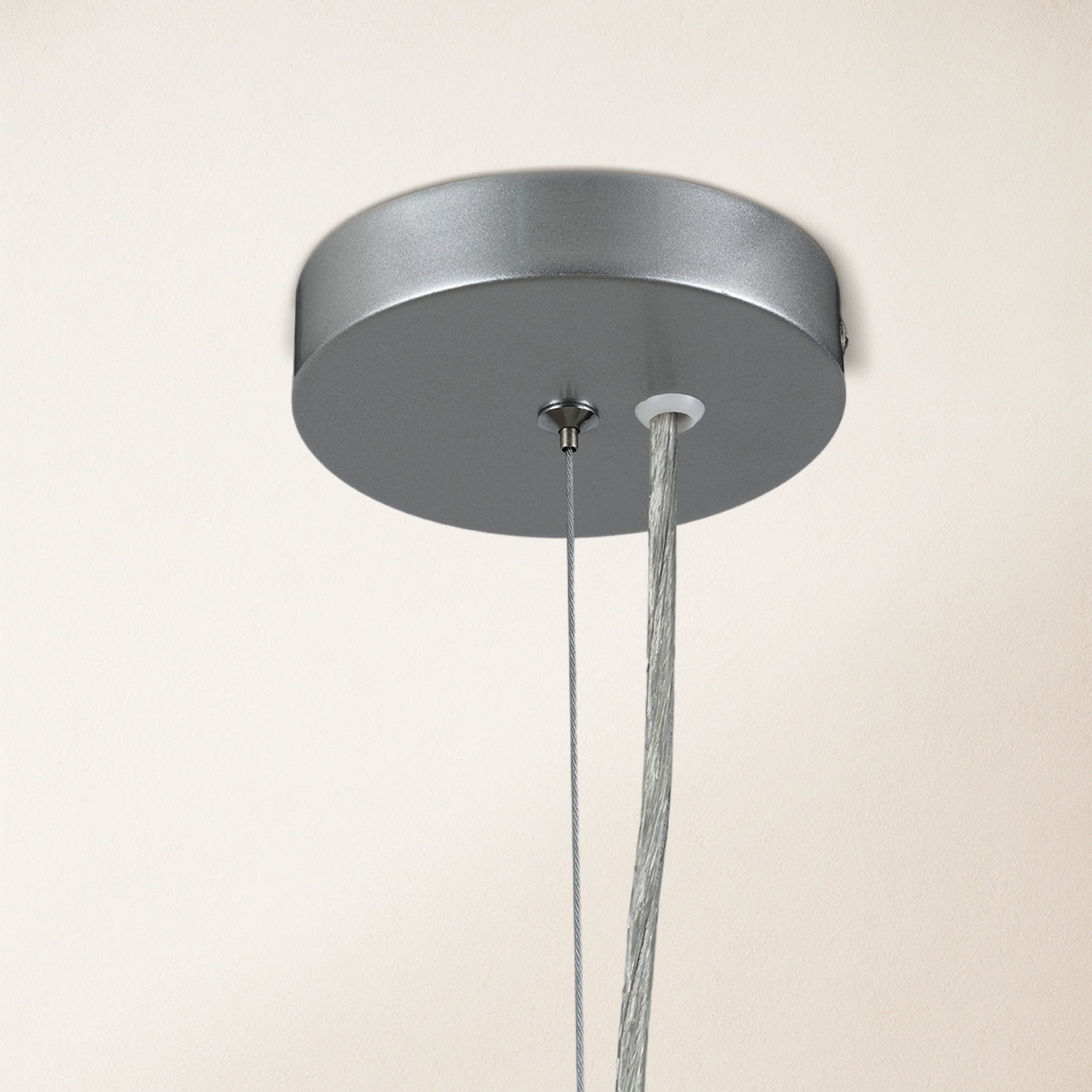 Stellar Beads Pendelleuchten, rauchfarben, klar, 30,5 cm