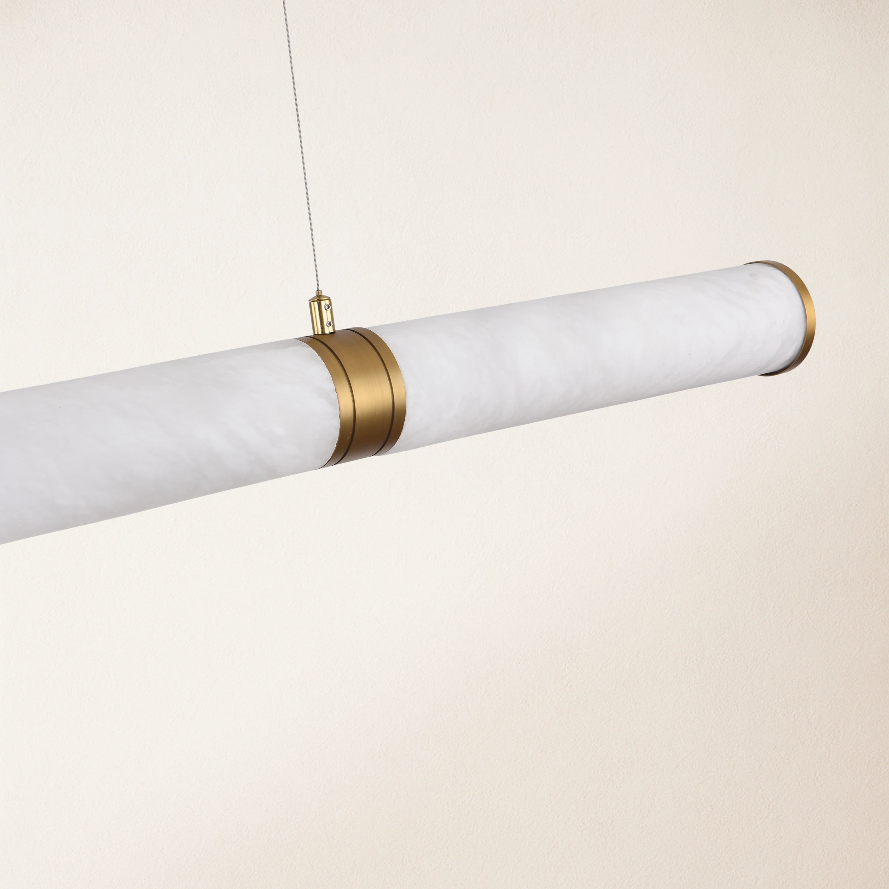 Sylvia Alabaster Linear Chandelier 47"