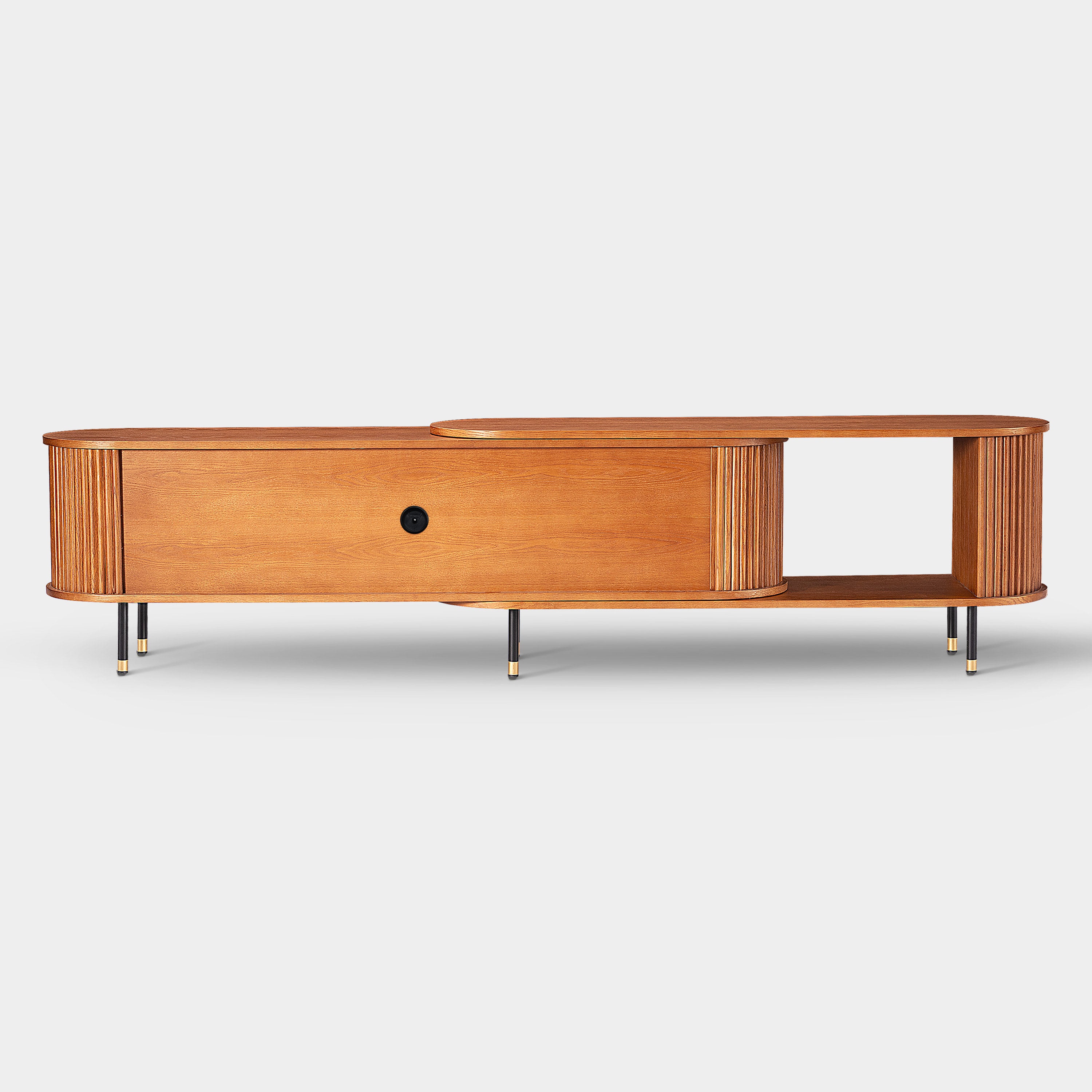 Ausziehbare Medienkonsole Ewan Oak, 78,74" bis 110,24"
