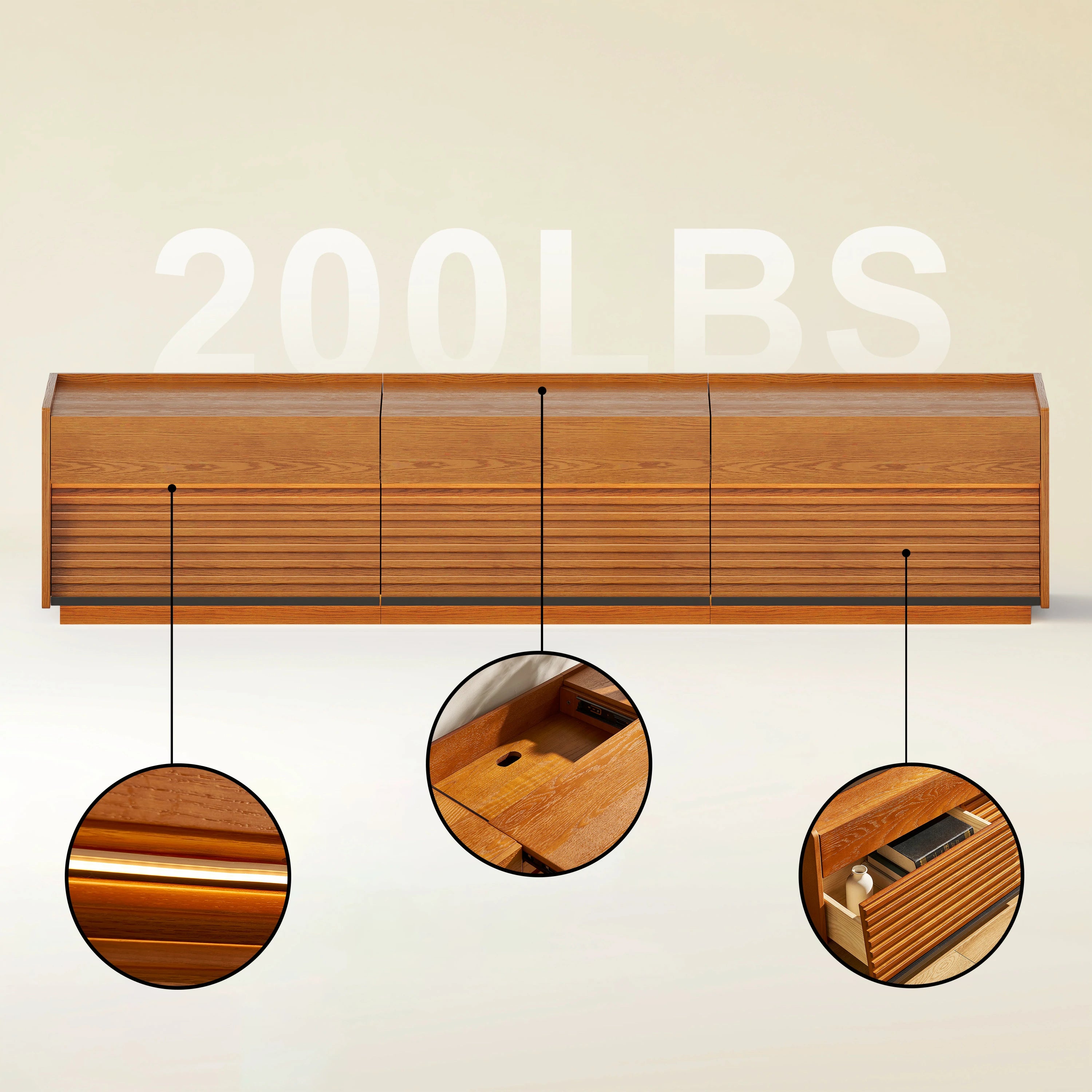 Devon Oak Medienkonsole 70,8"