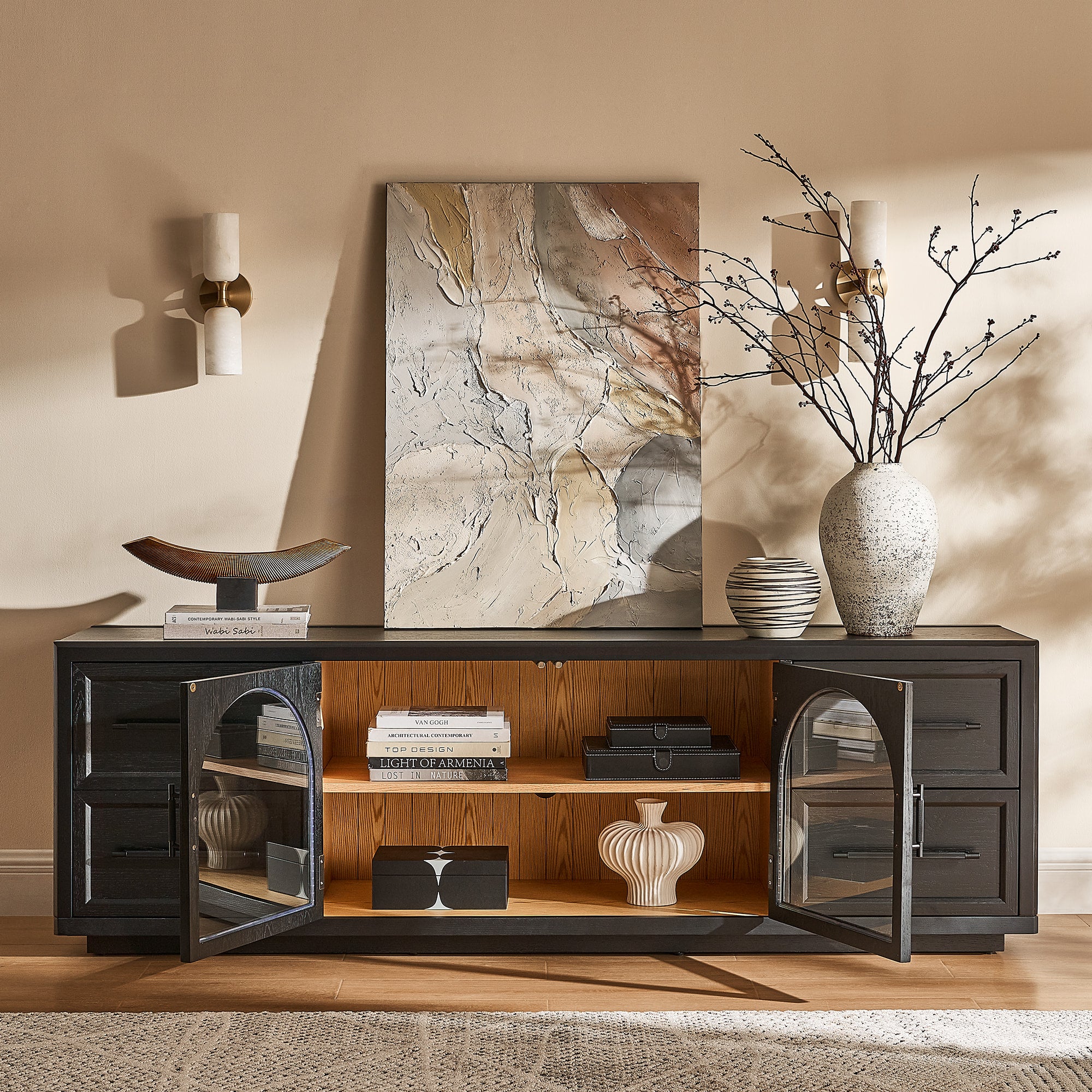 Alvar Oak Medienkonsole 80"B