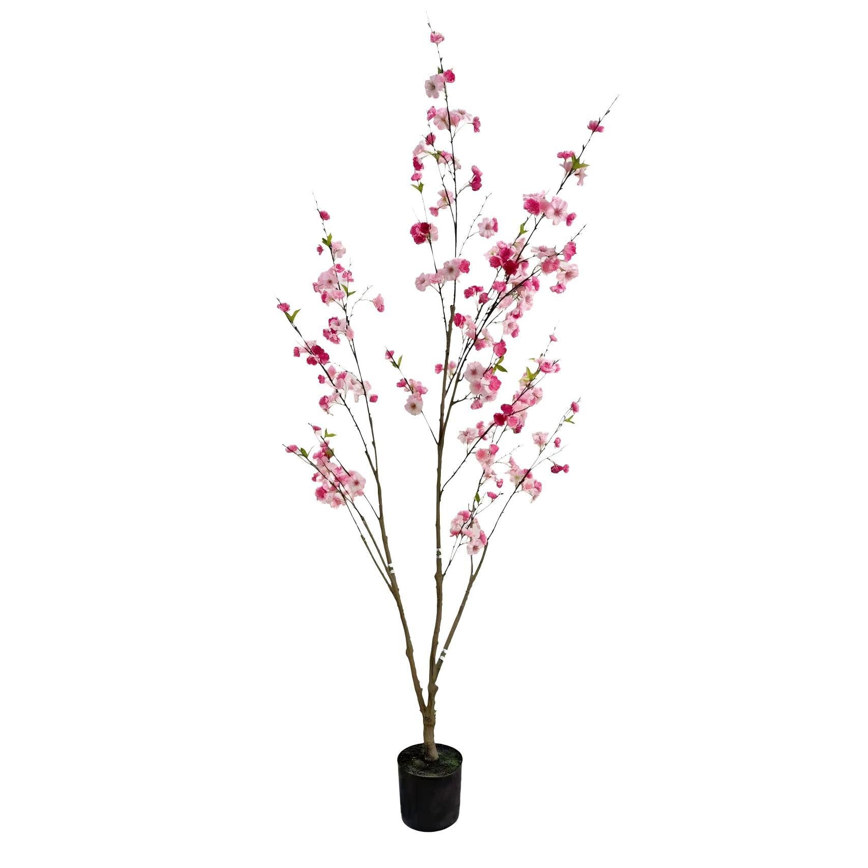 Faux Big Cherry Blossom Tree 73"H