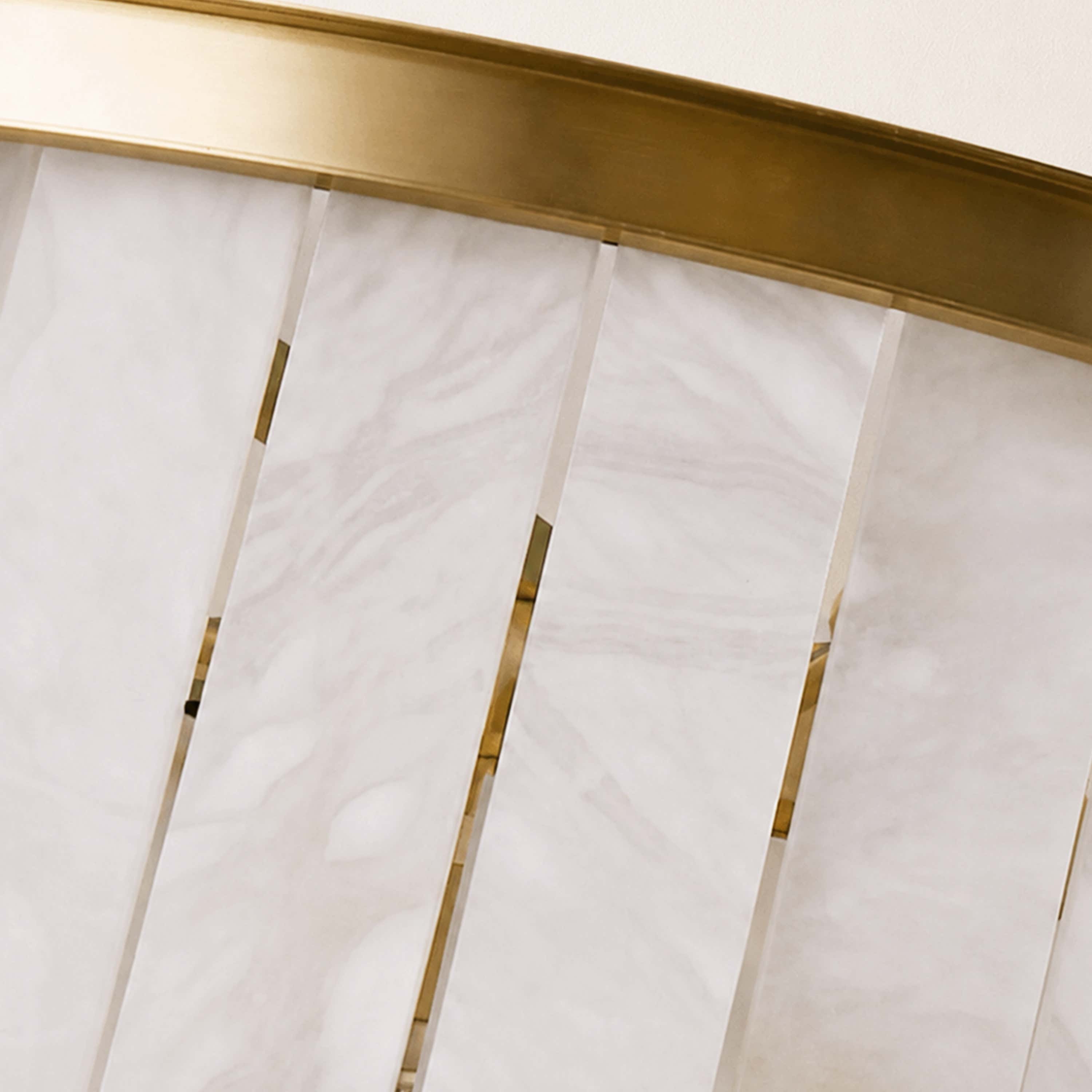 Montrava Alabaster Tiered Round Chandelier