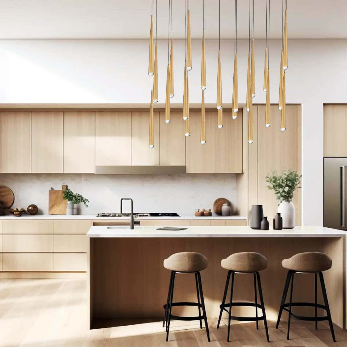 Anthropology Rectangle Crystal Pendant 54"W