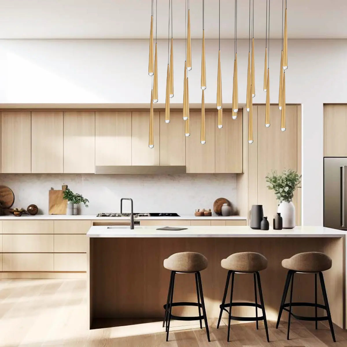 Anthropology Rectangle Crystal Pendant 54"W