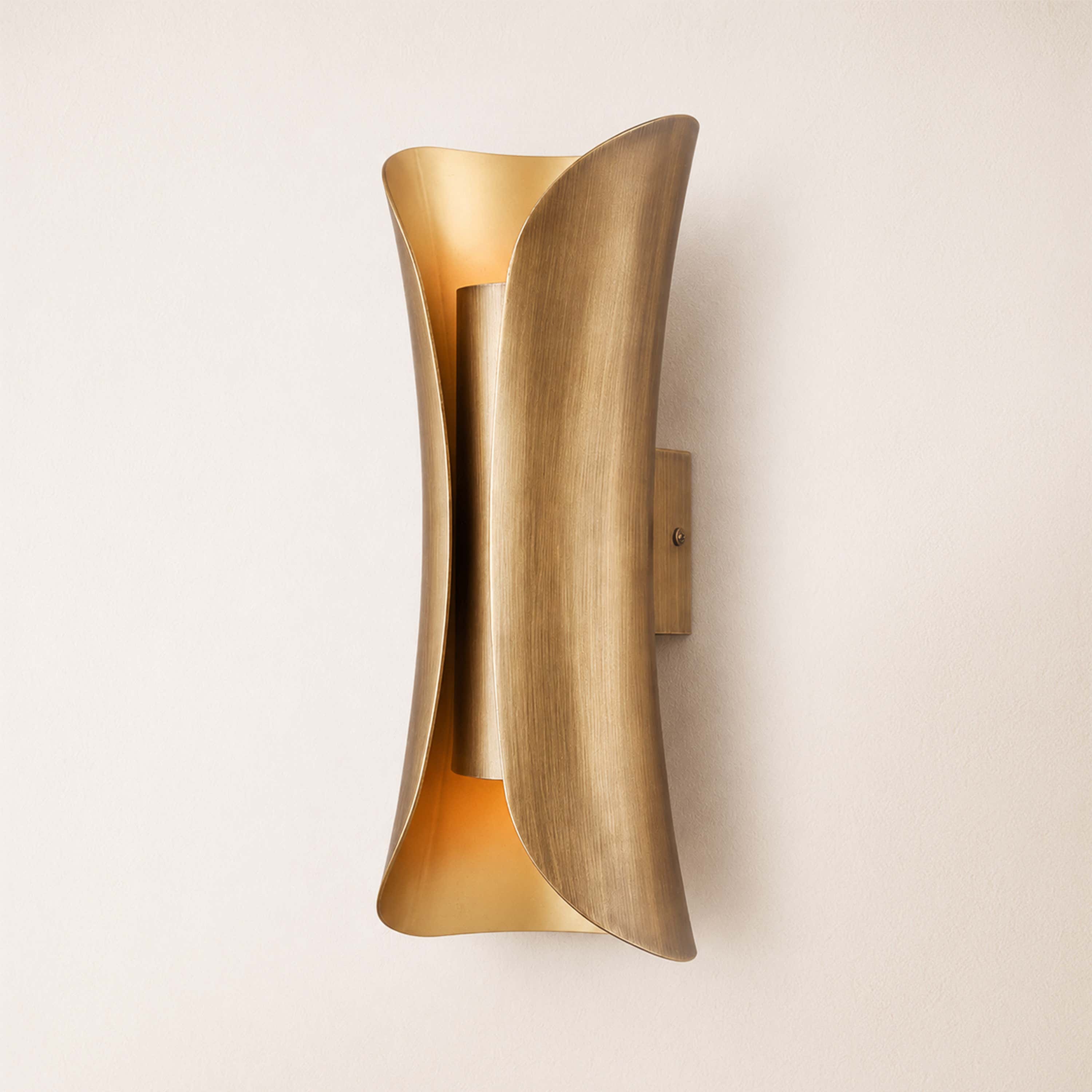 Zephyra Brass Hourglass Wall Sconce