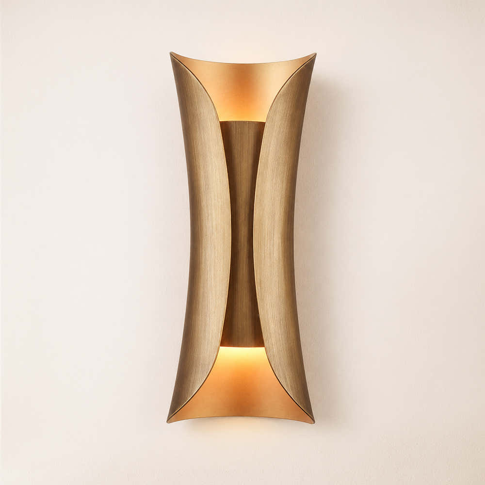 Zephyra Brass Hourglass Wall Sconce