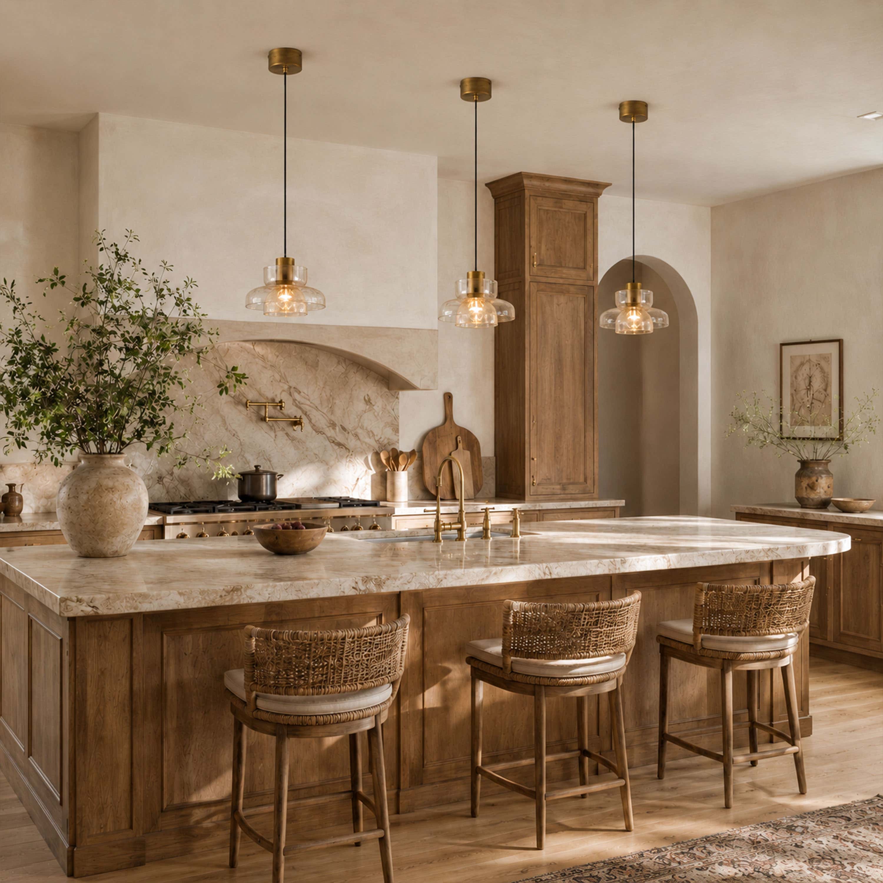 Zendria Crackle Glass Pendant Light