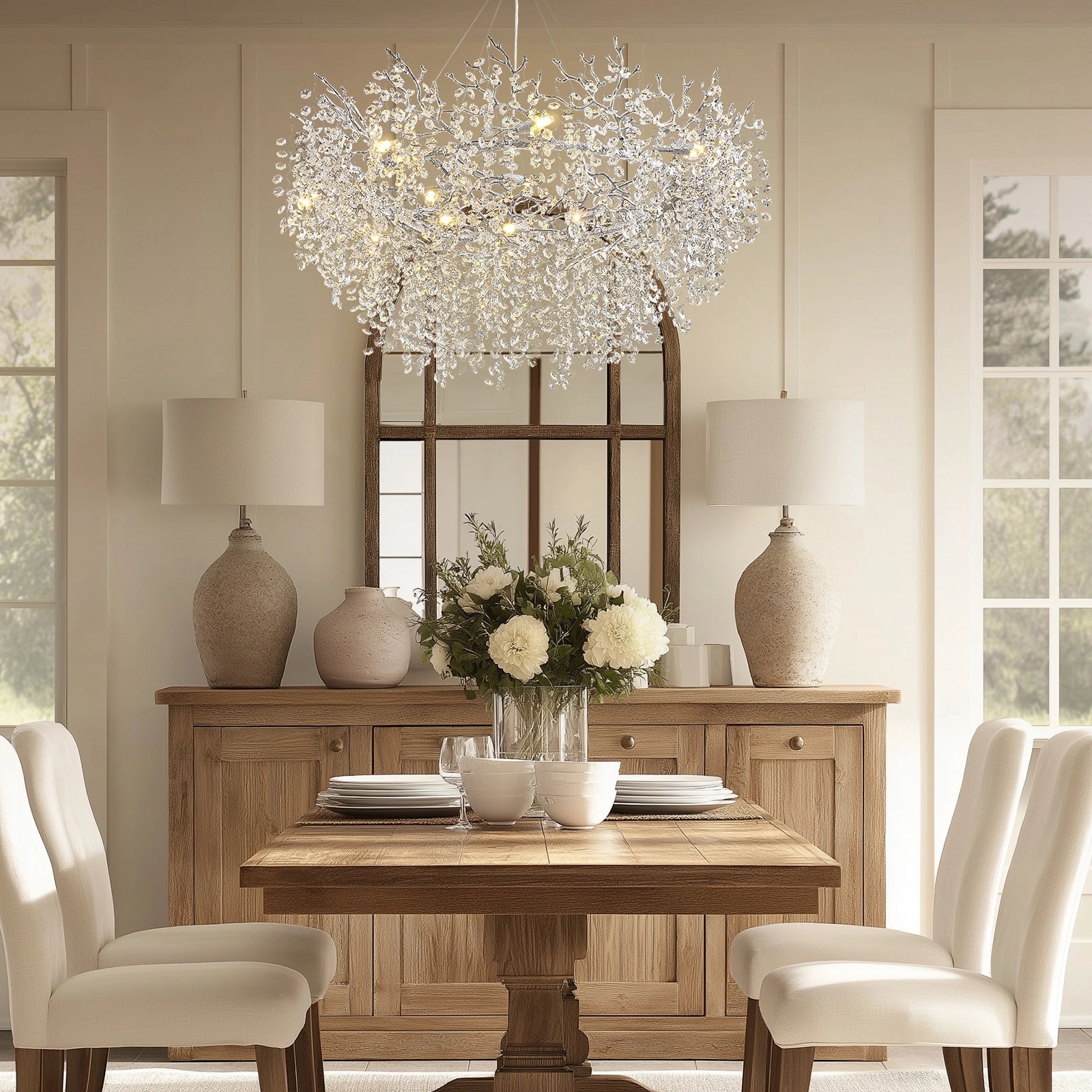 Lustre Branches Runder Kronleuchter 48"
