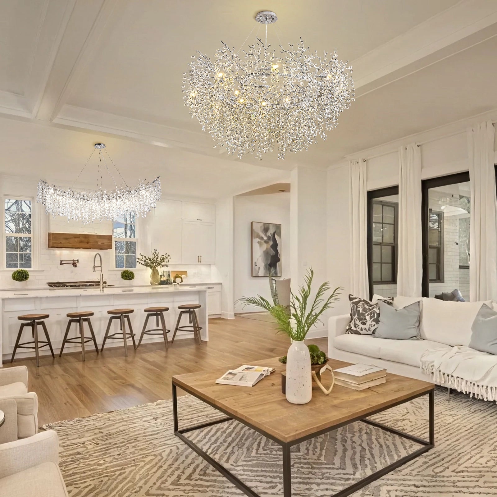 Lustre Branches Runder Kronleuchter 48"