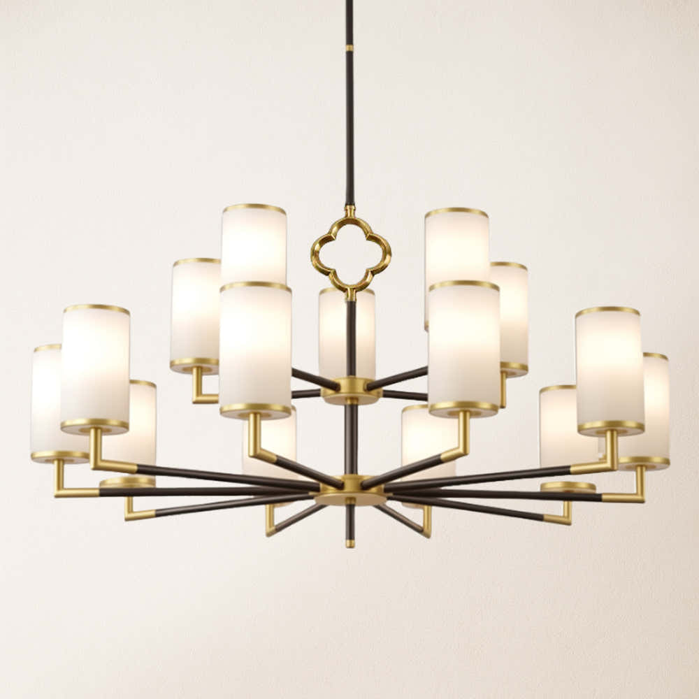 Moral Mehrschichtiger Branda Alabaster-Kronleuchter, rund, 104 cm Durchmesser