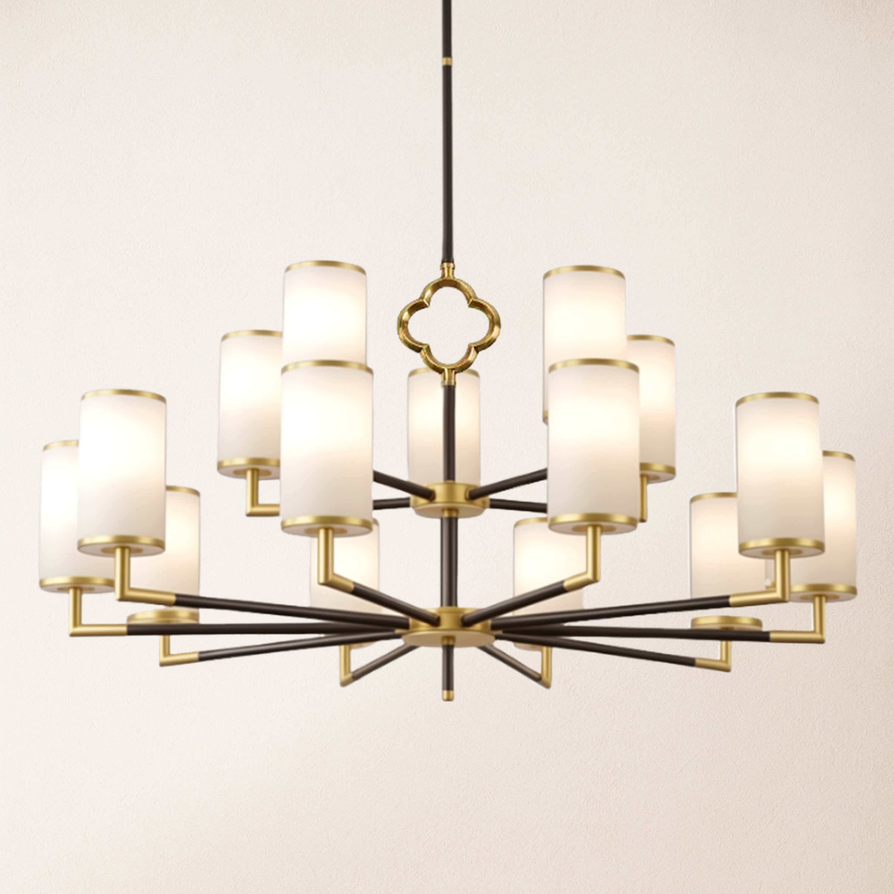 Moral Multi-layer Branda Alabaster Round chandelier 41"D