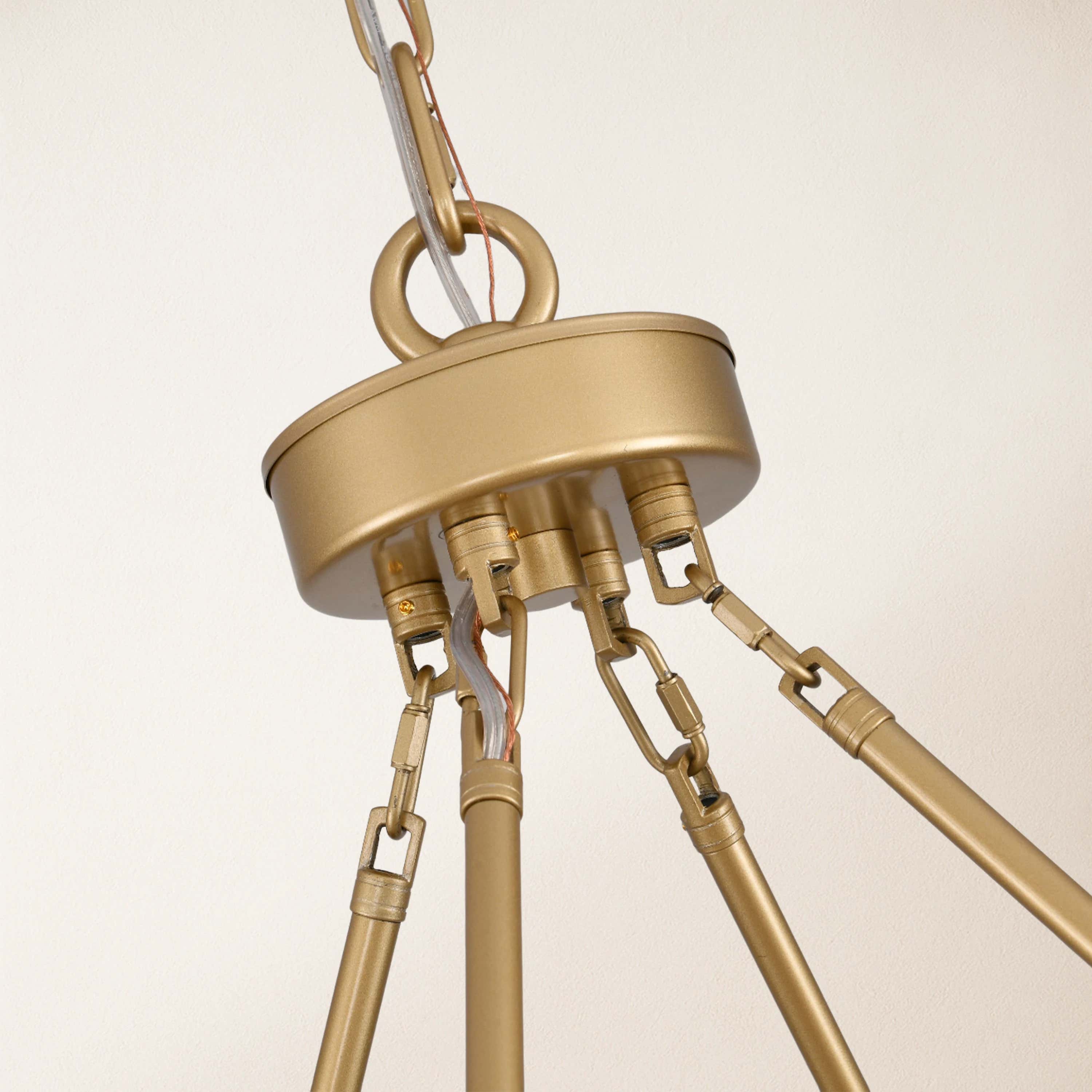 Vellum Crystal Round Chandelier 59"D#Finish_Gold