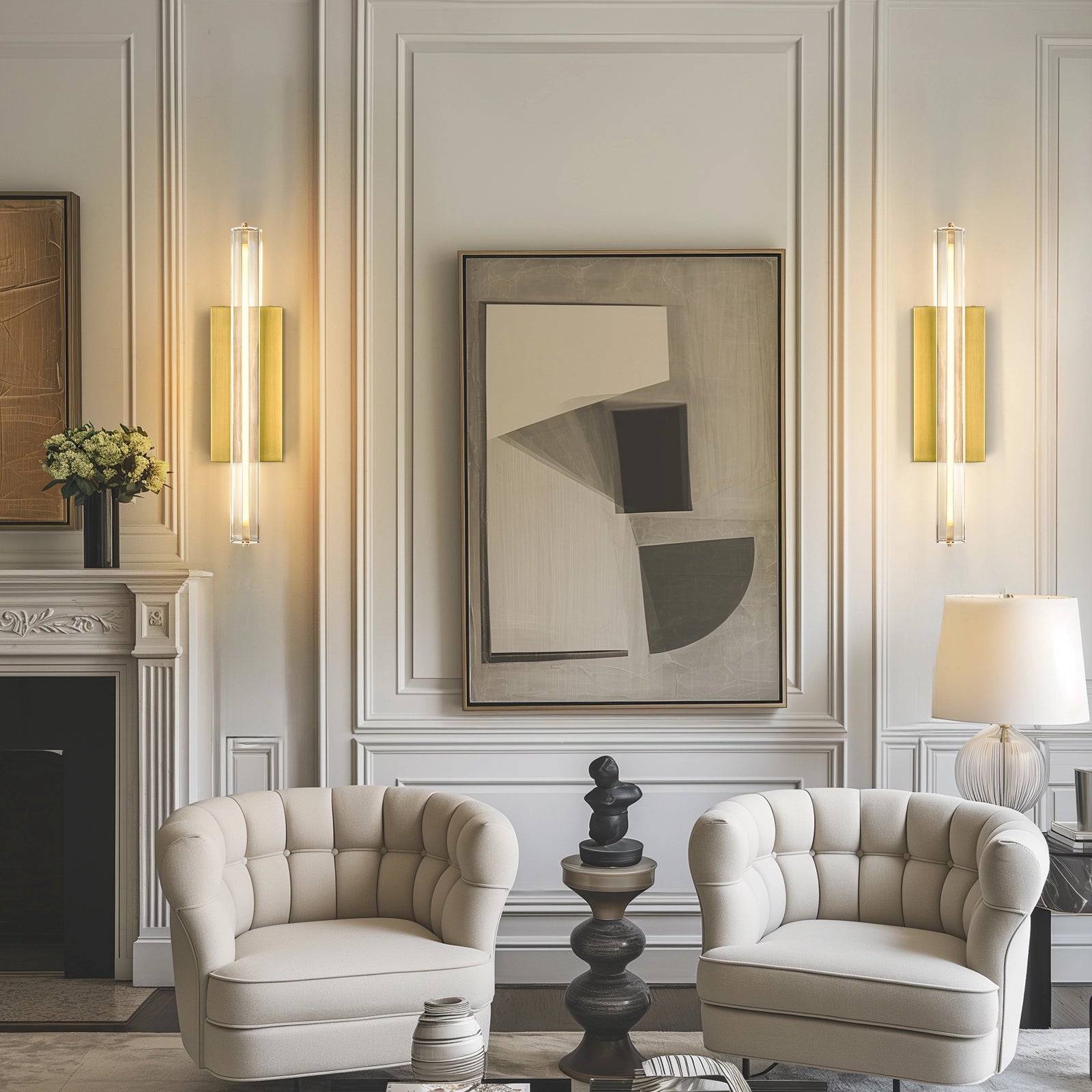 Clara Glow Crystal Single Wall Sconce 19"#Finish_Gold