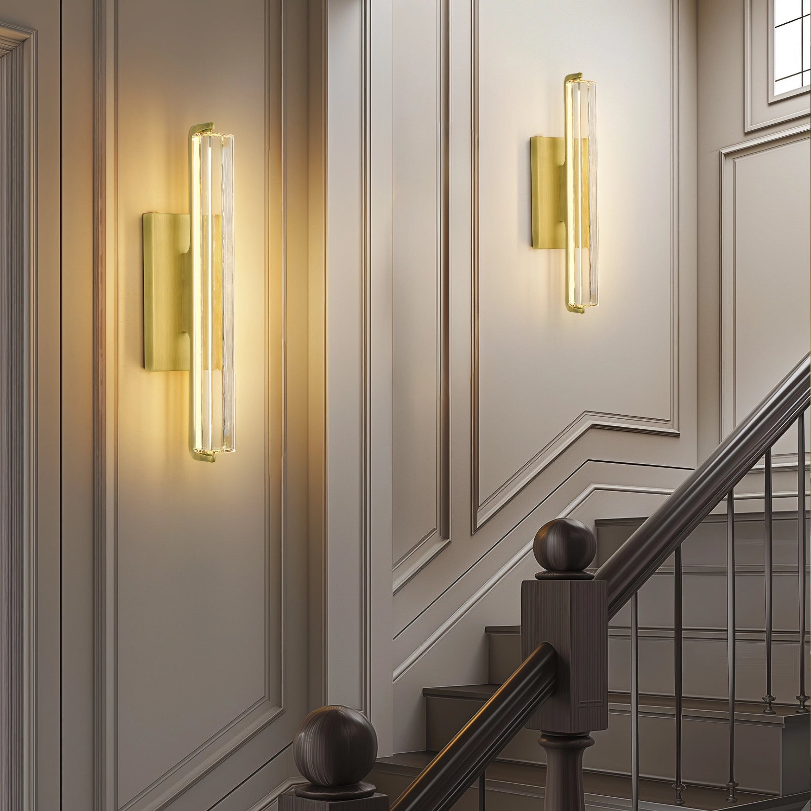 Clara Glow Crystal Single Wall Sconce 19"#Finish_Gold