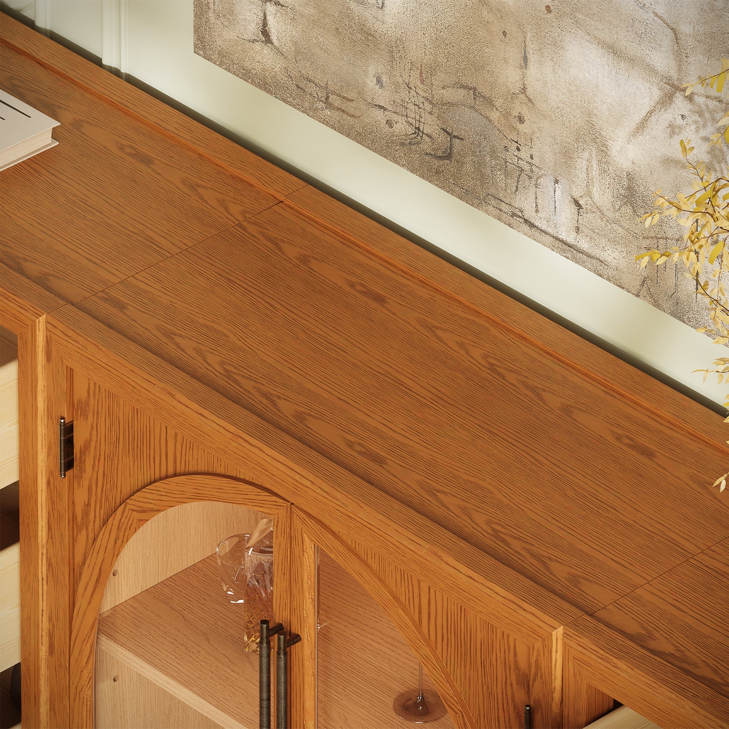 Alvar Arched 126″ Modulare Medienkonsole aus Eiche (4er-Set)