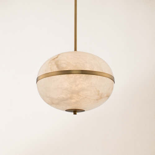 Dadaly Alabaster Small Art Canterbury LED-Mini-Pendelleuchte, 40,6 cm hoch