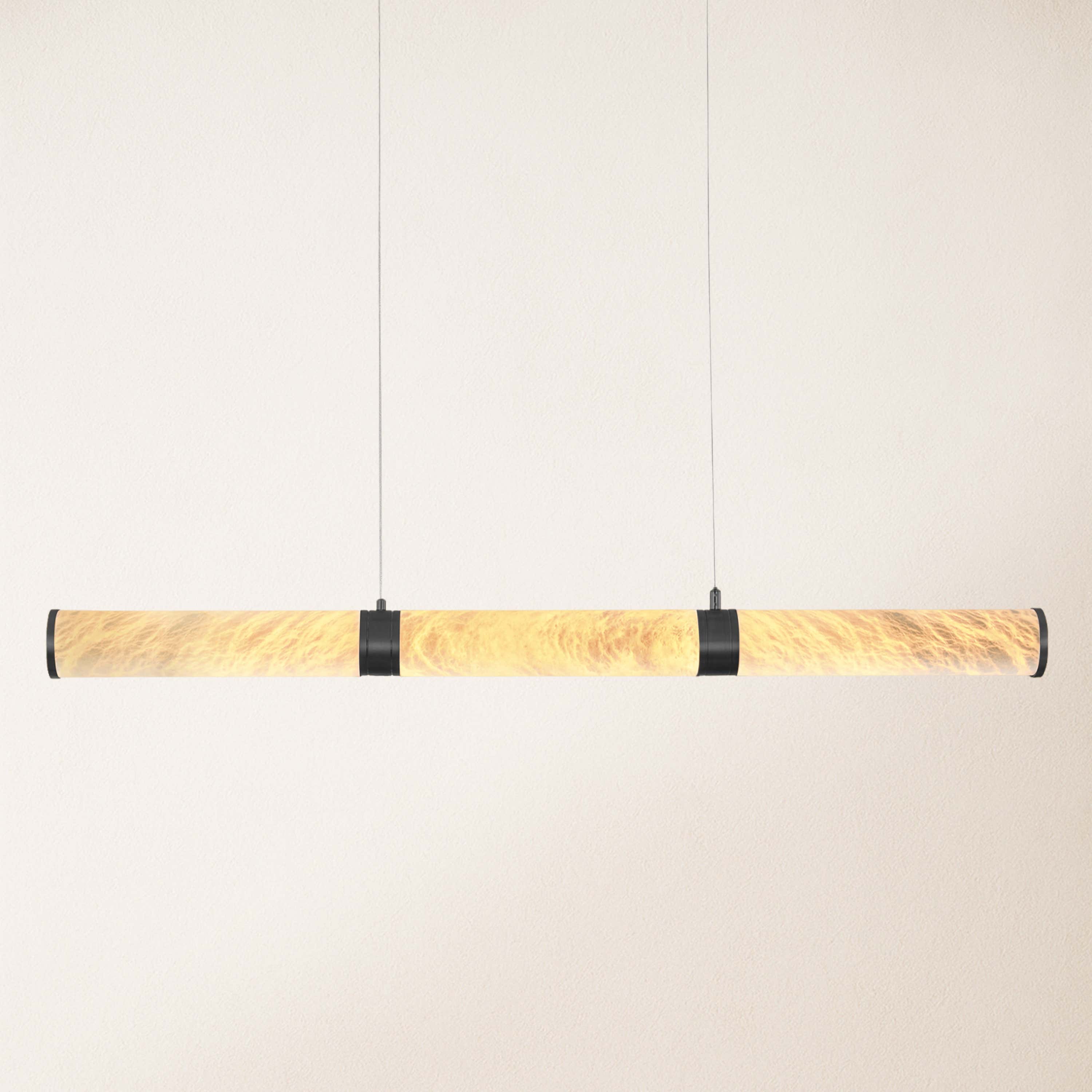 Sylvia Alabaster Linear Chandelier 47"