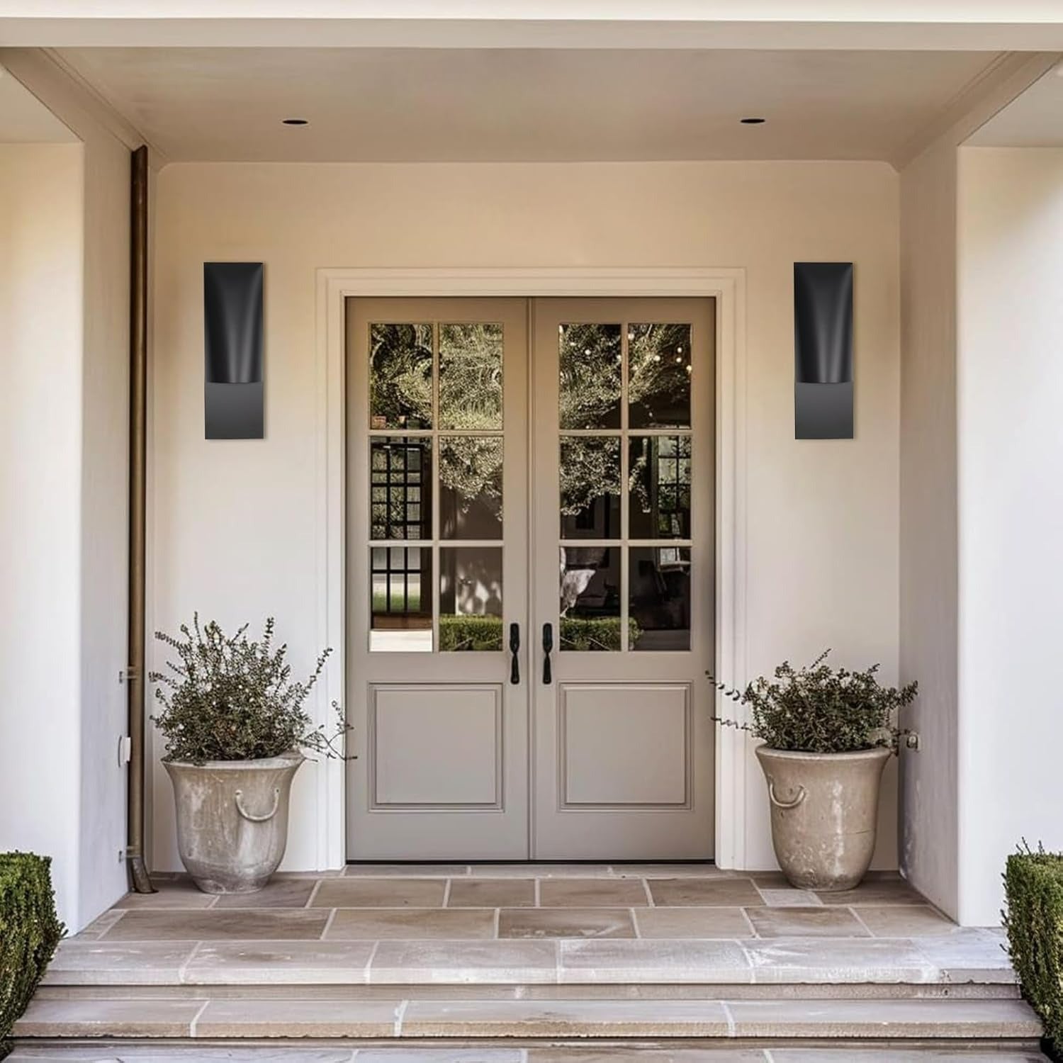 Trany Vertical Wall Sconce 18"H#Finish_Black