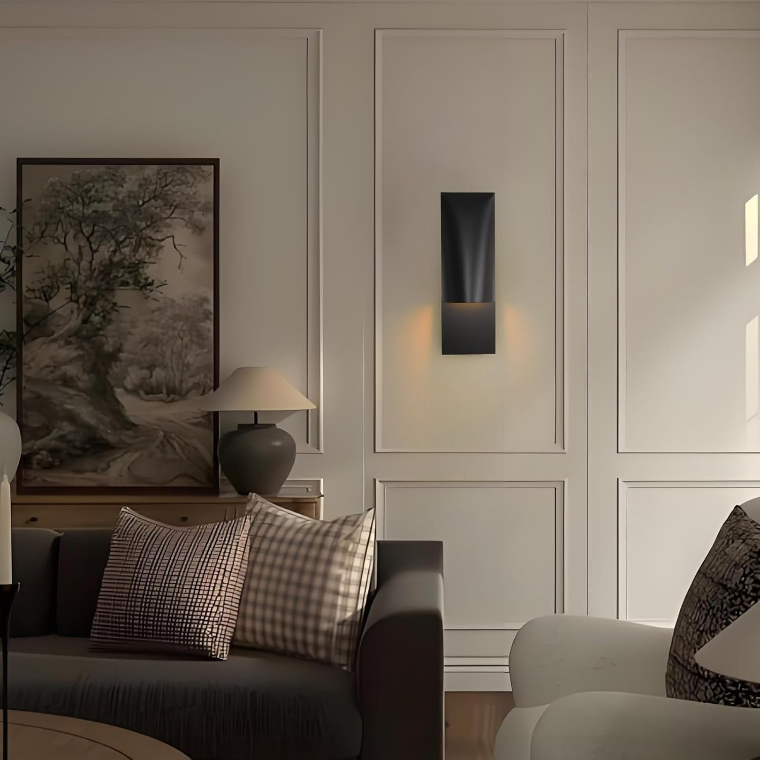 Trany Vertical Wall Sconce 18"H#Finish_Black