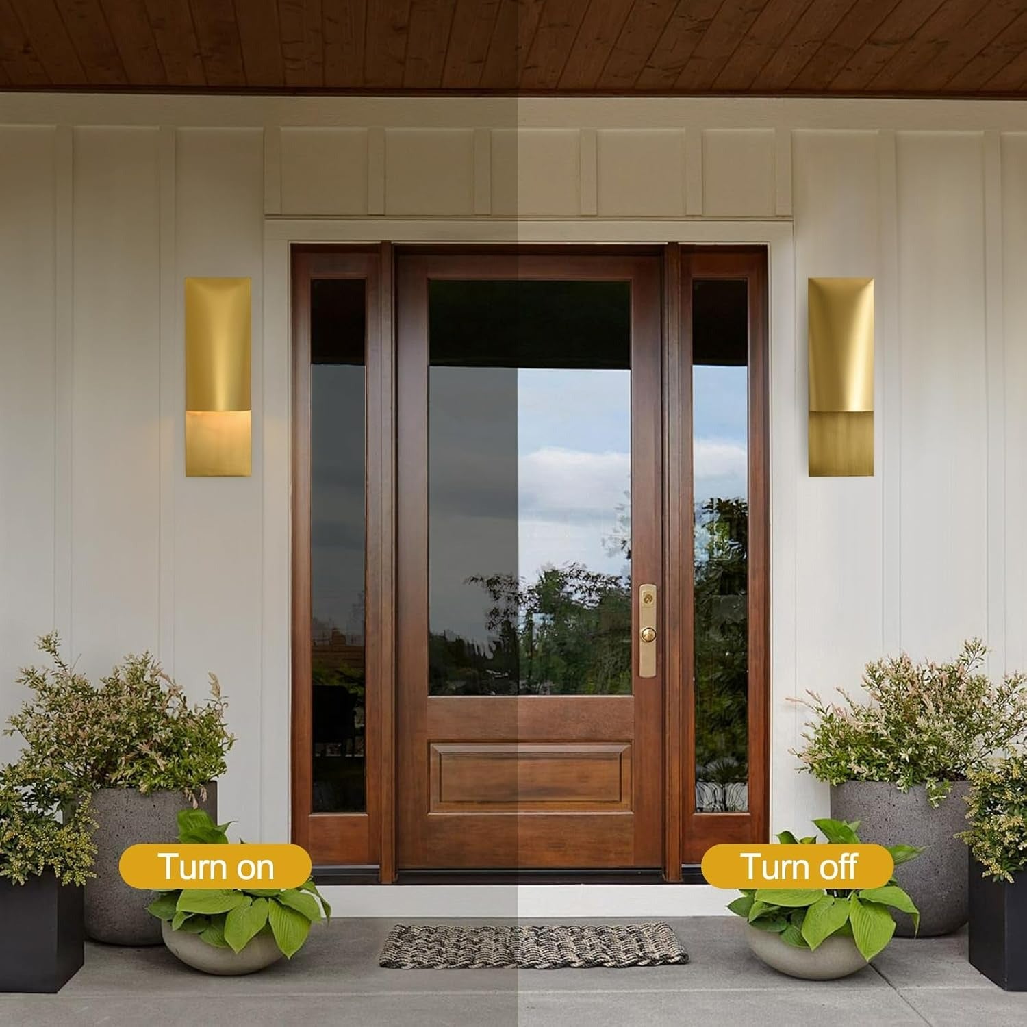 Trany Vertical Wall Sconce 18"H#Finish_Gold