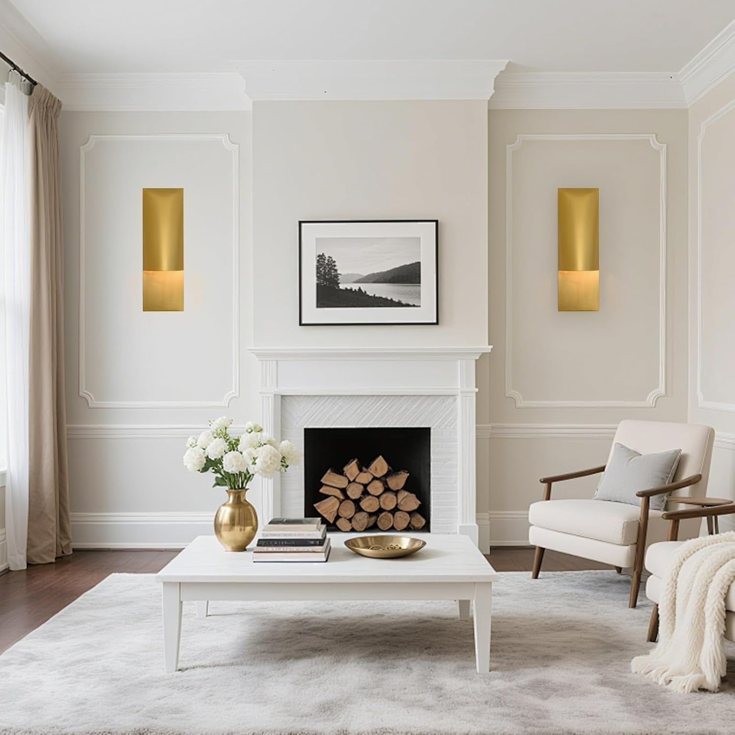 Trany Vertical Wall Sconce 18"H#Finish_Gold